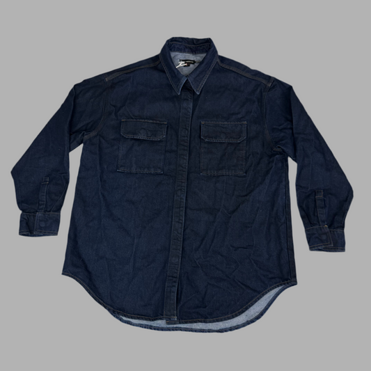 GOOD AMERICAN Oversize Jean Jacket Medium Indigo716 GFD028