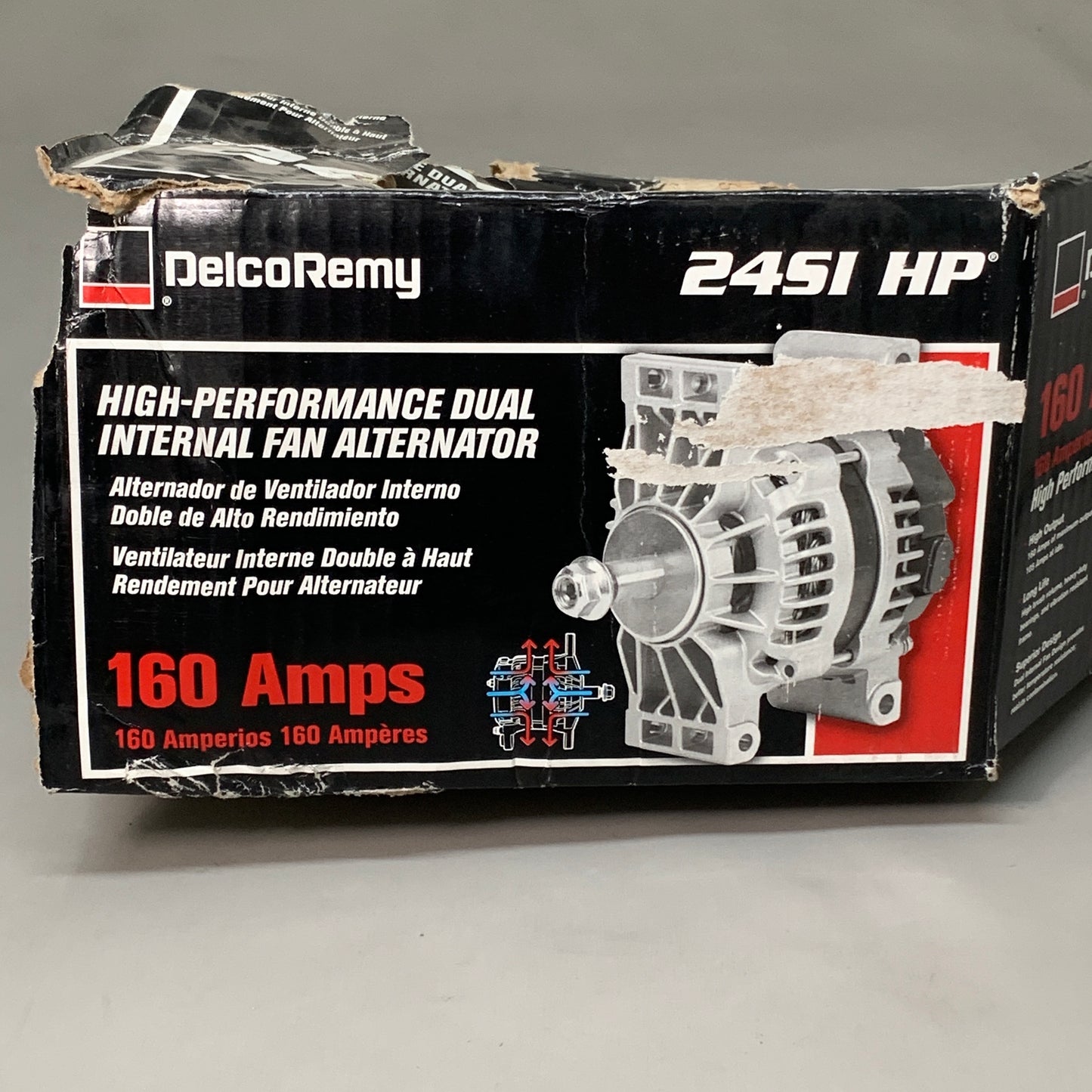 DELCO REMY High-Performance Dual Internal Fan Alternator 12V 160A 24SI HP 8600889