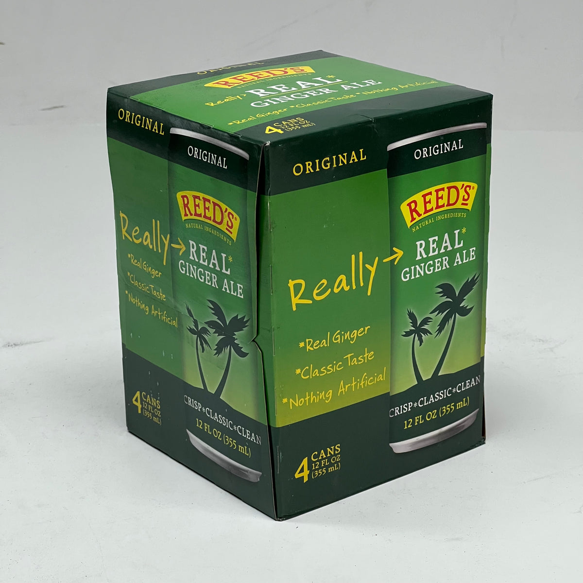 ZA@ REED'S (24 PACK) Real Ginger Ale 12 fl oz. Green BB 12/27