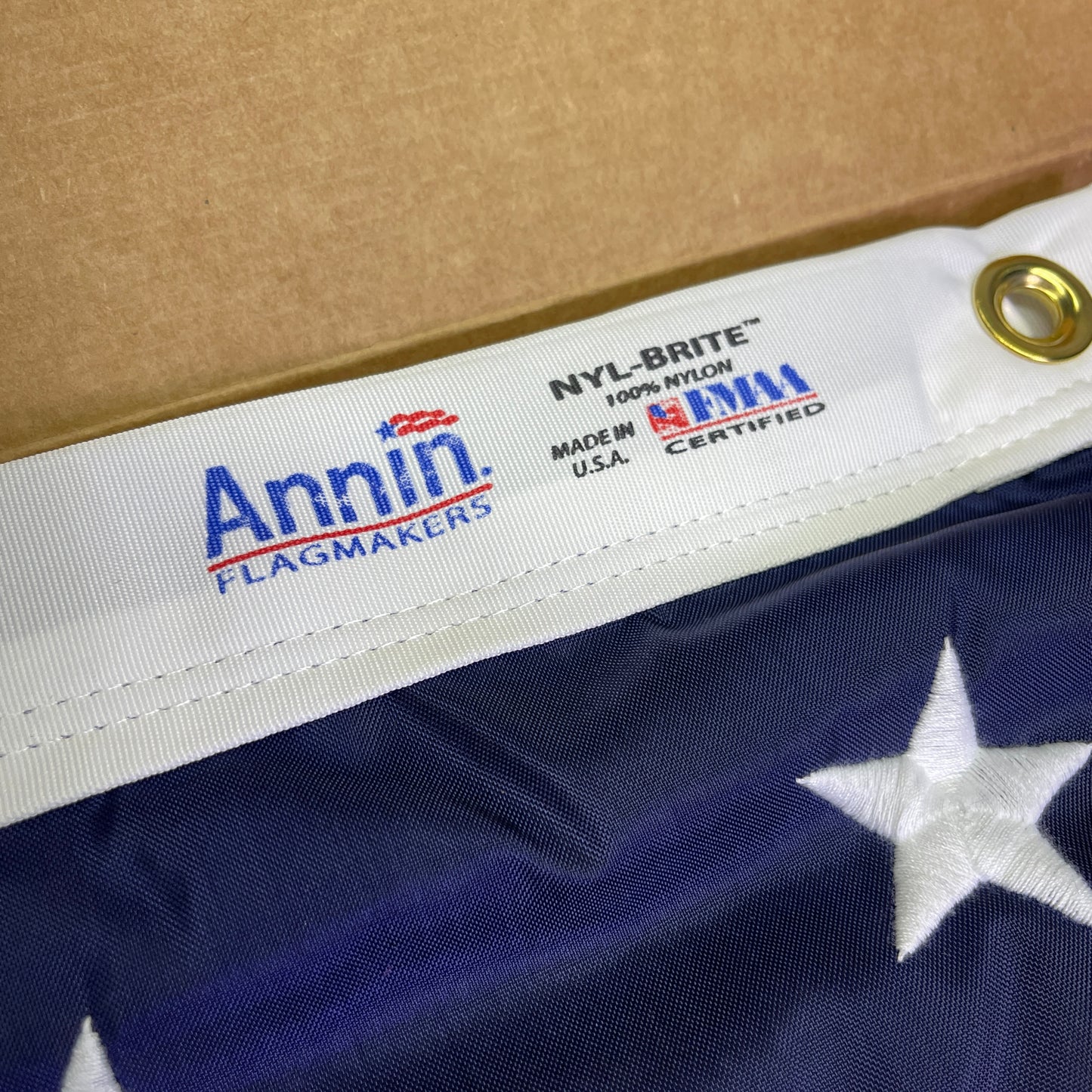 ANNIN American Flag USA Made Nylon UV Resistant 4'x 6' Red, White & Blue 3JN77