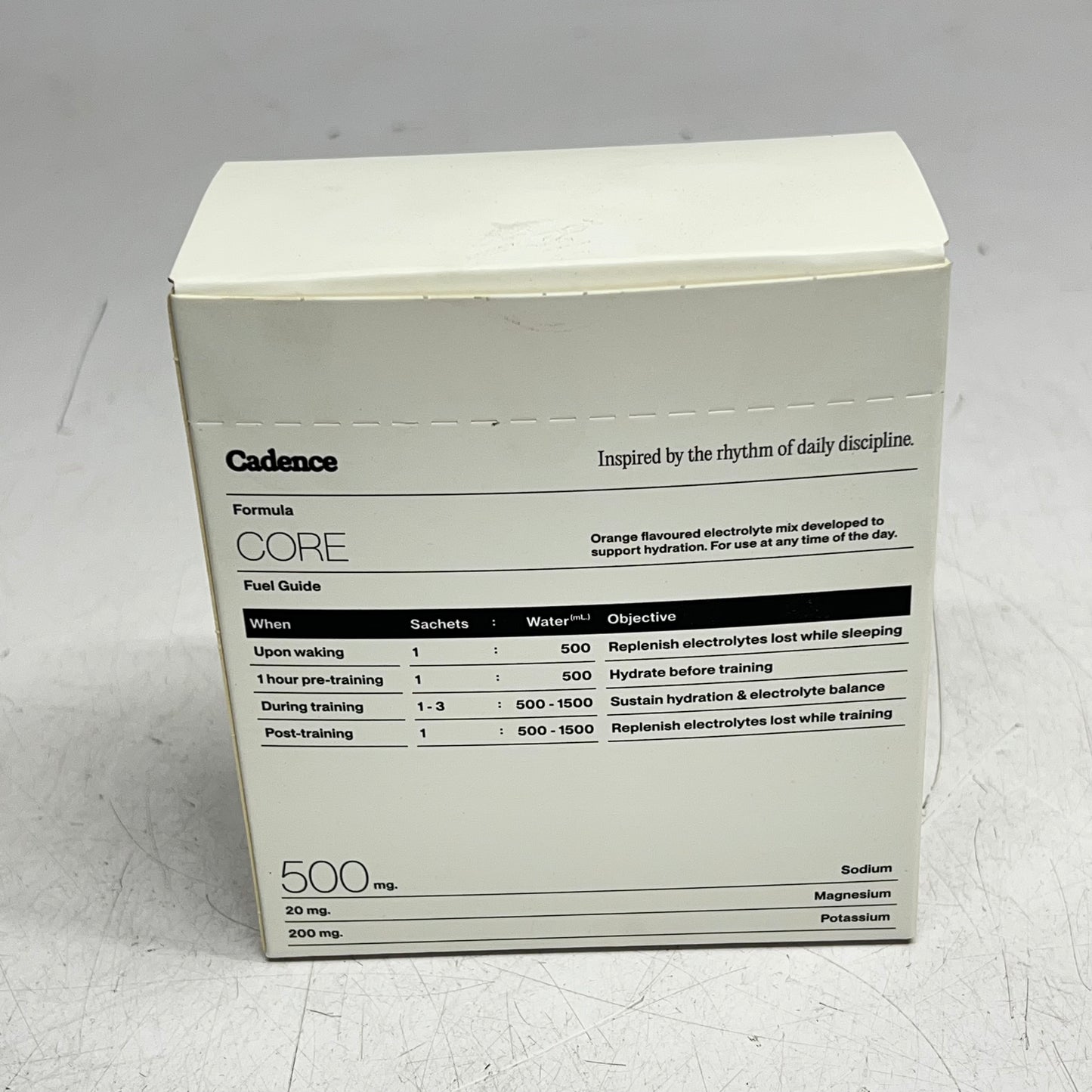 CANDENCE (30 SACHETS) Core Electrolyte Supplement Orange 0.18oz BB 09/27