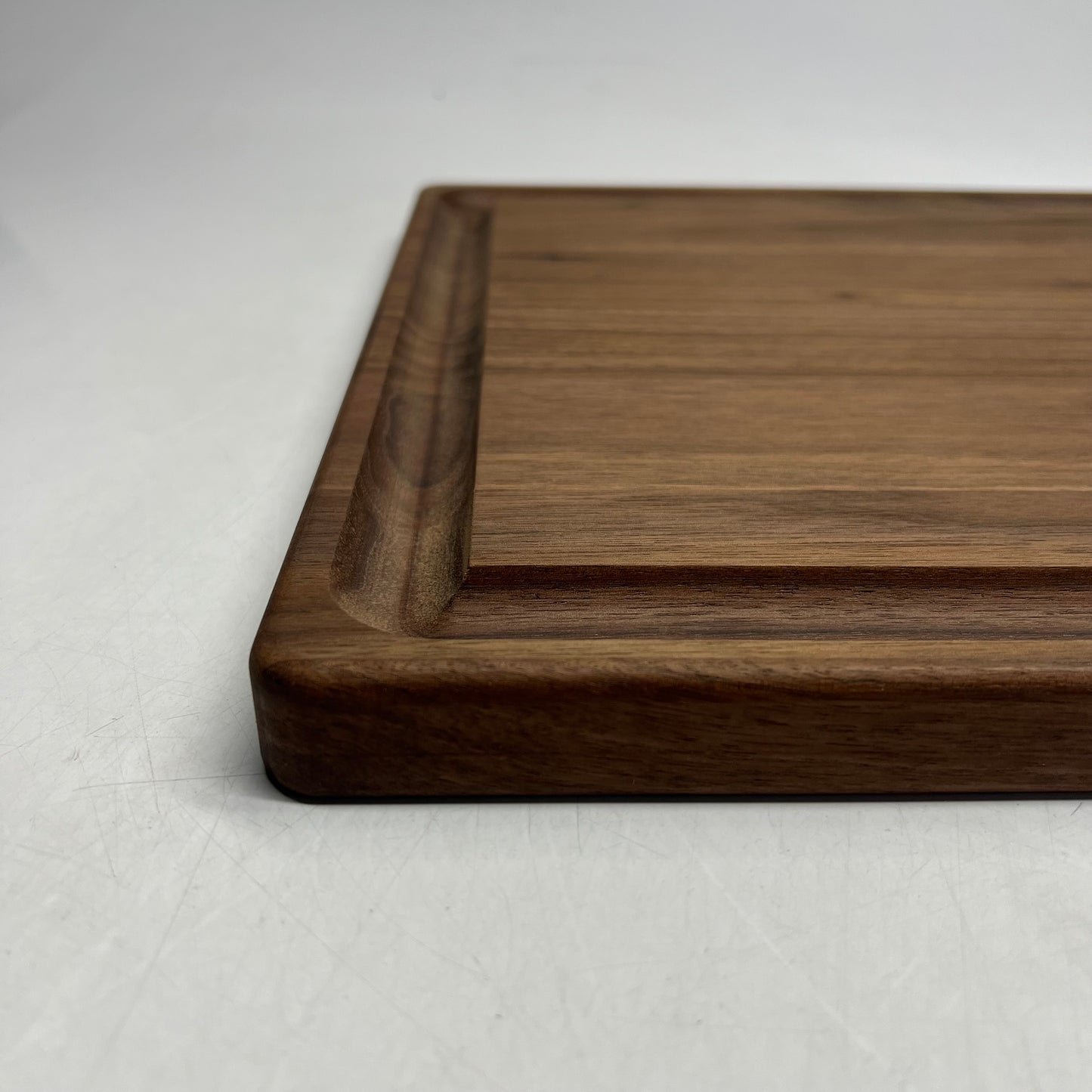 ZA@ Large Walnut Cutting Boards W/ Juice/liquid Guard 20"x15" Dark Brown
