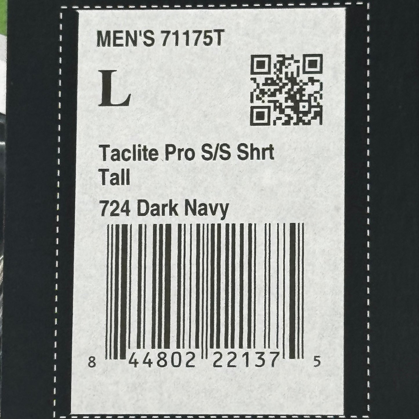 5.11 TACTICAL Men's Tactical Pro Short Sleeve Shirt Sz-L Dark Navy 71175T