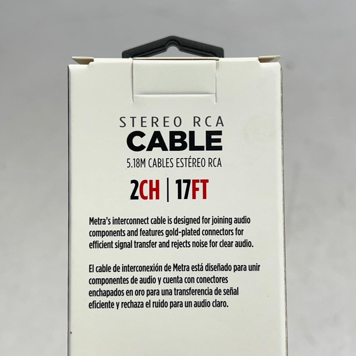 METRA Interconnect Rca Cable Stereo Audio Equipment 17' 2 CH Red/Black BY-RC17