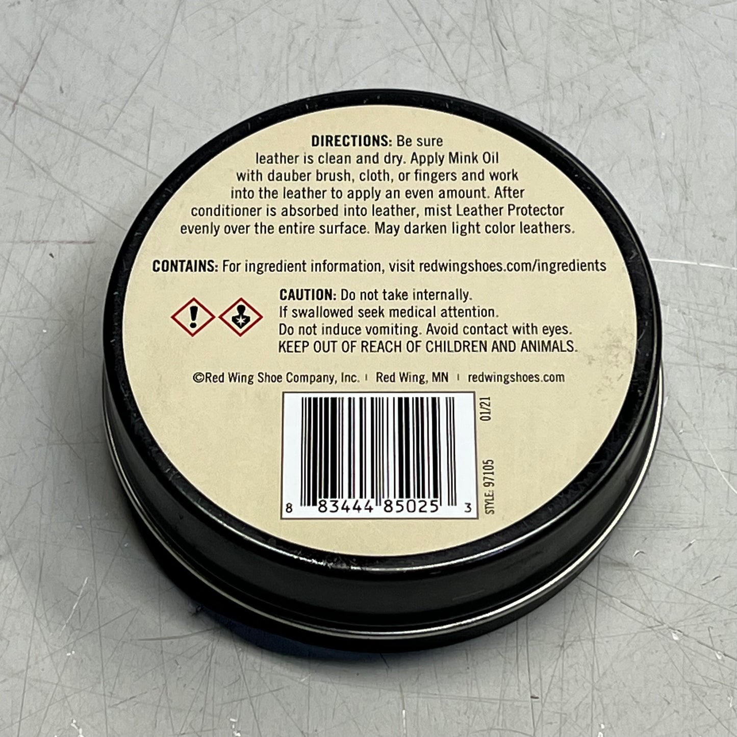 RED WING SHOES Mink Oil Leather Care Product Condition MADE IN USA 3oz 97105