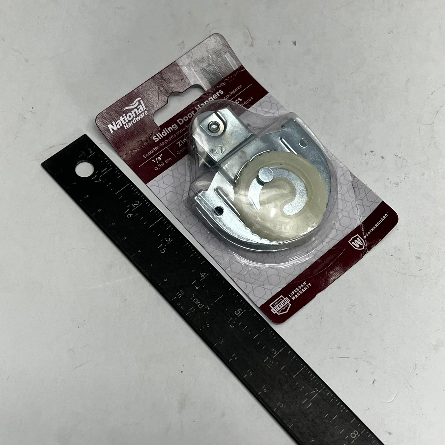 NATIONAL HARDWARE (2 PACK) Sliding Door Hanger 1/8" Offset Silver Zinc Plated