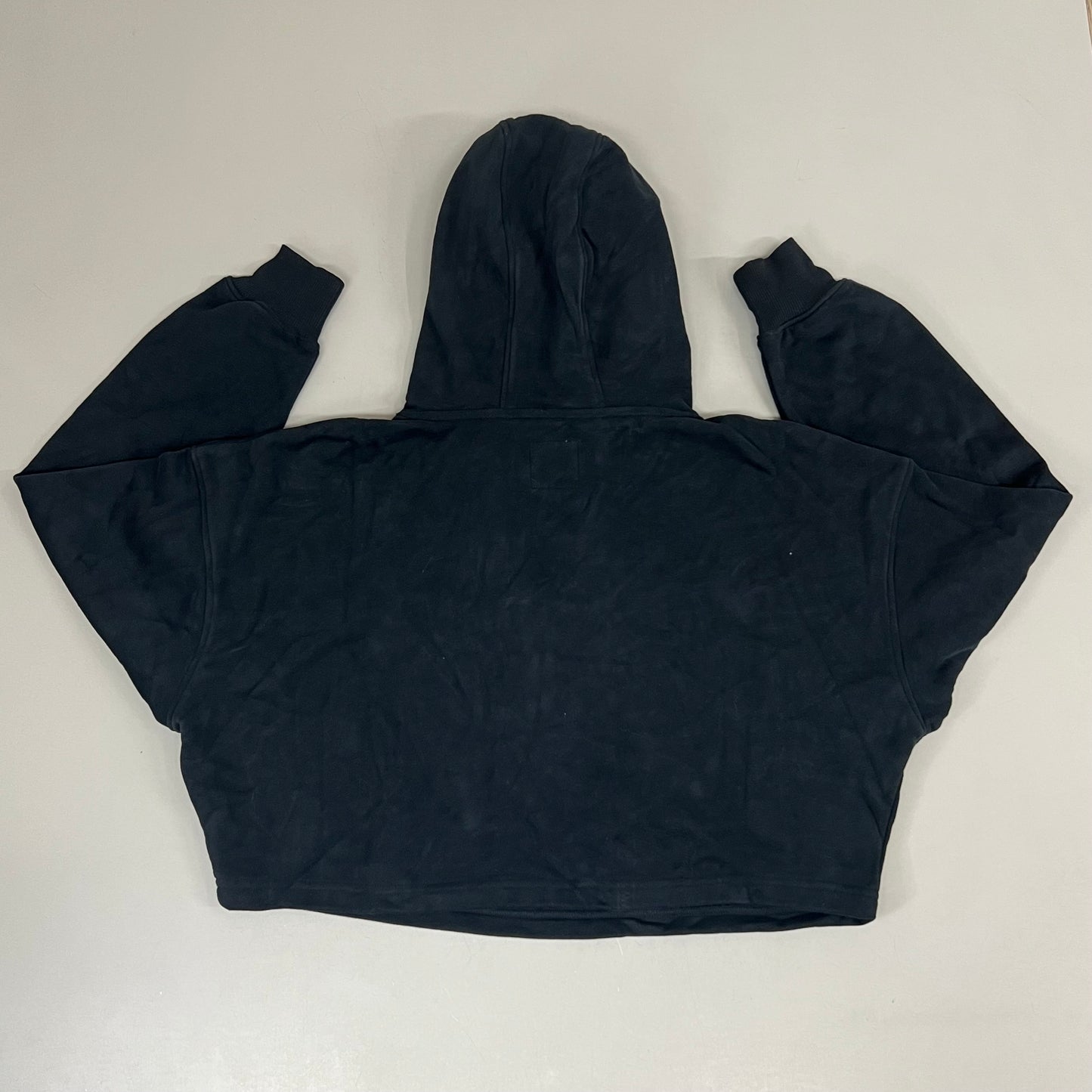 SAMSHIELD Equestrian Hooded Cropped Sweatshirt Women's Sz S Black