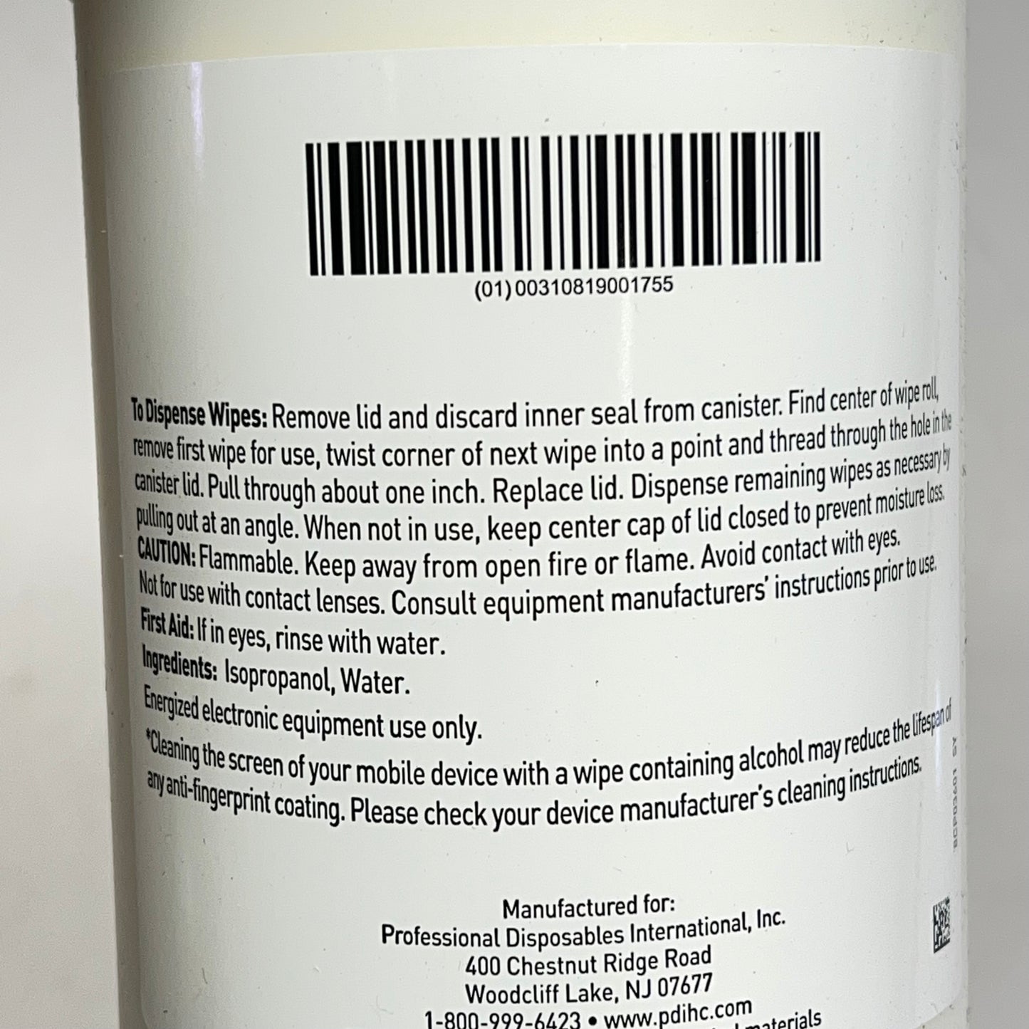 PDI Easy Screen Wipes 70% IPA 12 Pack 70 Ct Each BB 12/2027