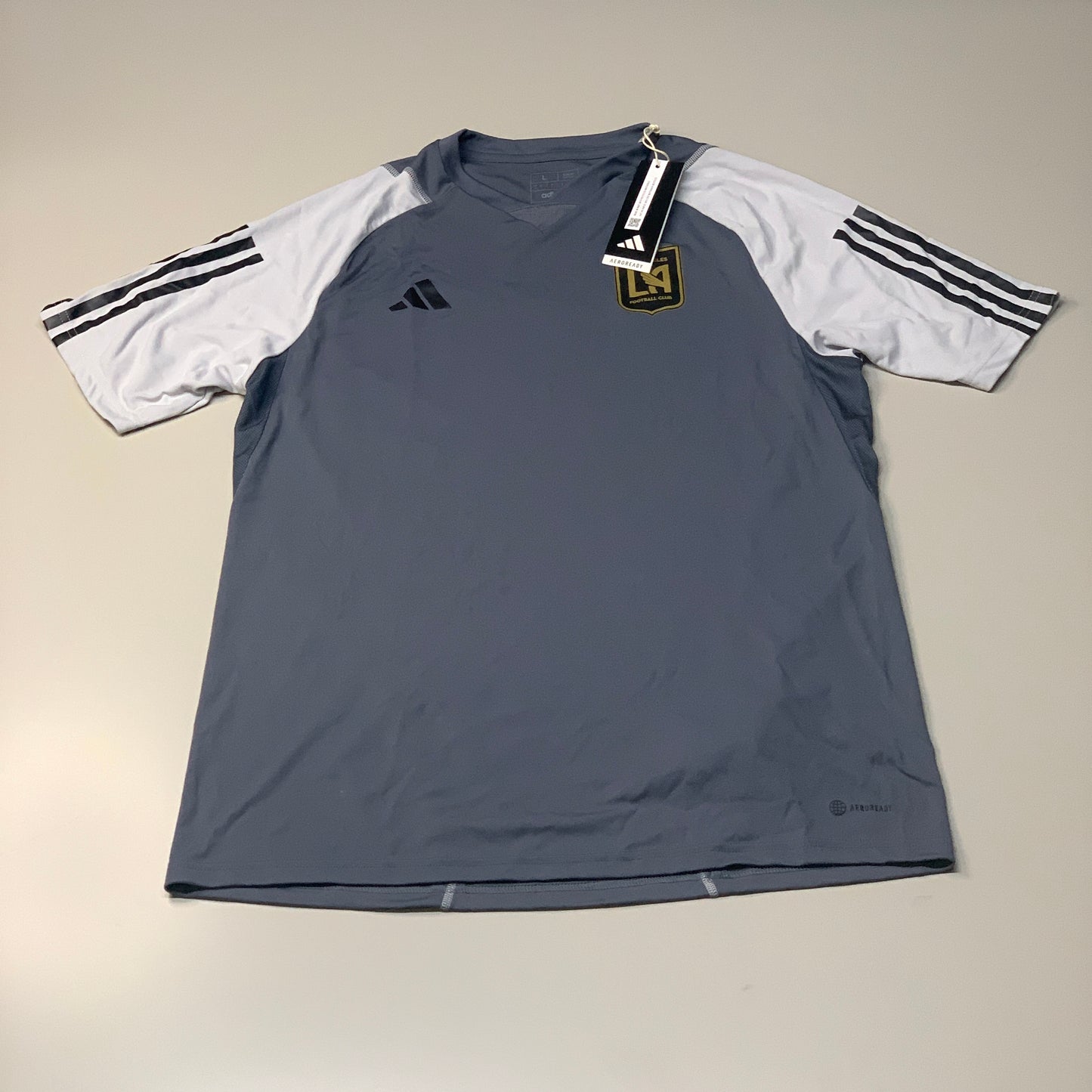 ADIDAS LAFC Los Angeles Football Club Training Jersey Short Sleeve Grey L 118436 210