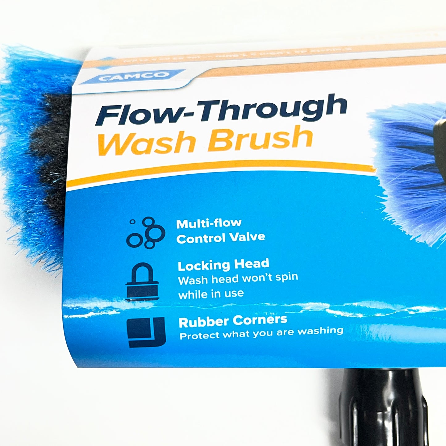 ZA@ CAMCO Rv Wash Brush with Adjustable Handle 36.38" L Blue 43633 (As-Is)