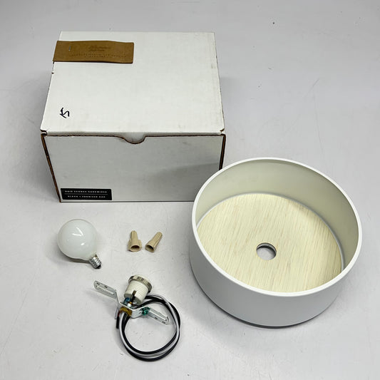 HUMAN HOME Odis Sconce Handcrafted Design  7.9" White Washed Oak Cool Light