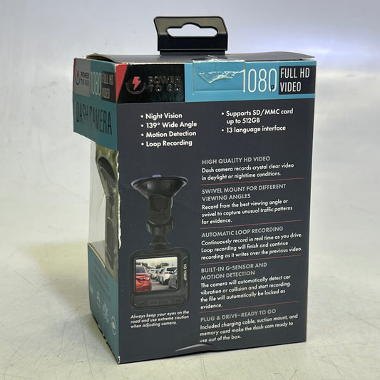 ZA@ POWER TO GO 1080p Full HD Video Dash Camera 1030151012 (New Other, Distressed Box)