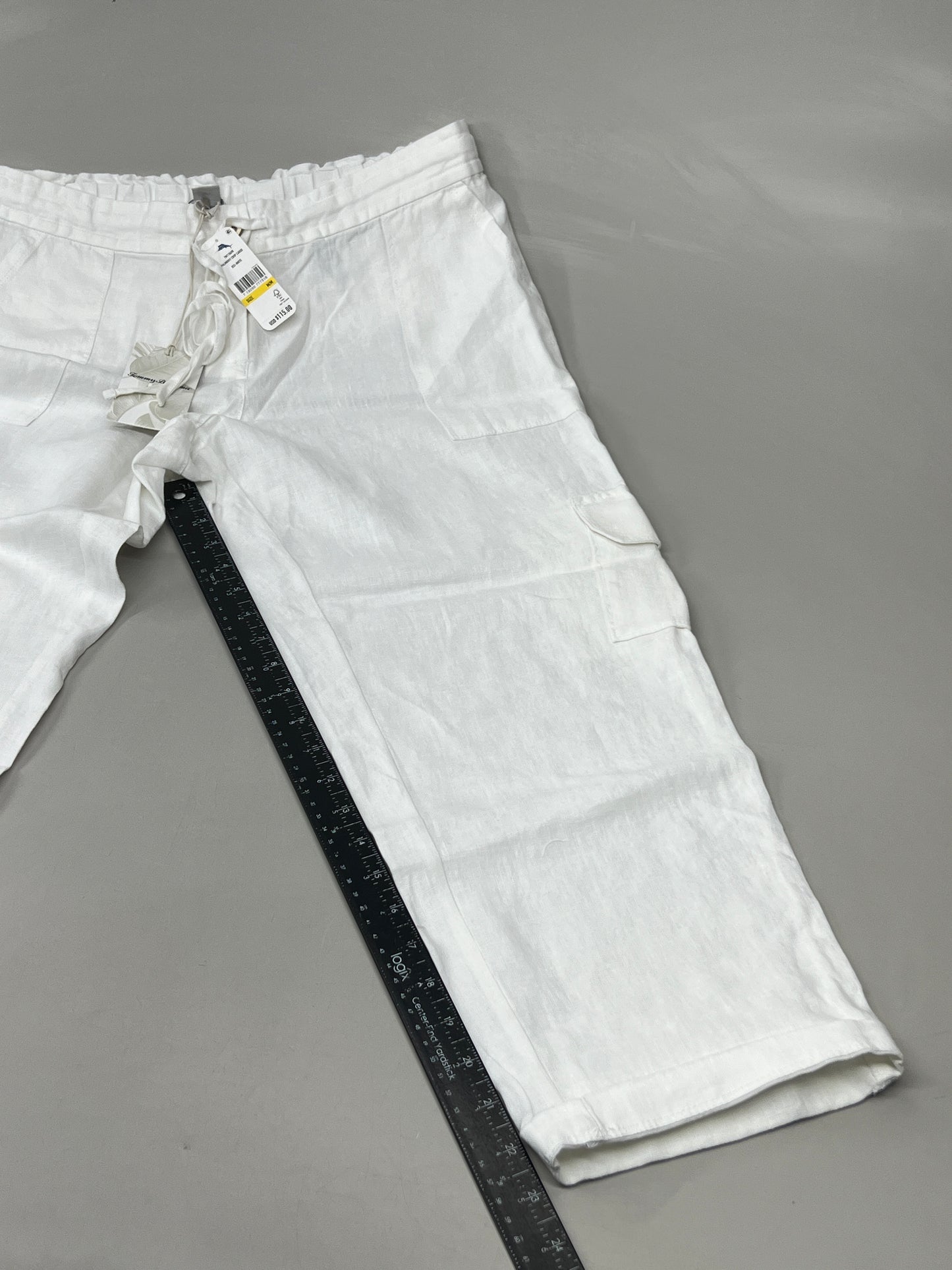 TOMMY BAHAMA Women's Palmbray Tapered Cargo Pant White Size M TW118698 (New)