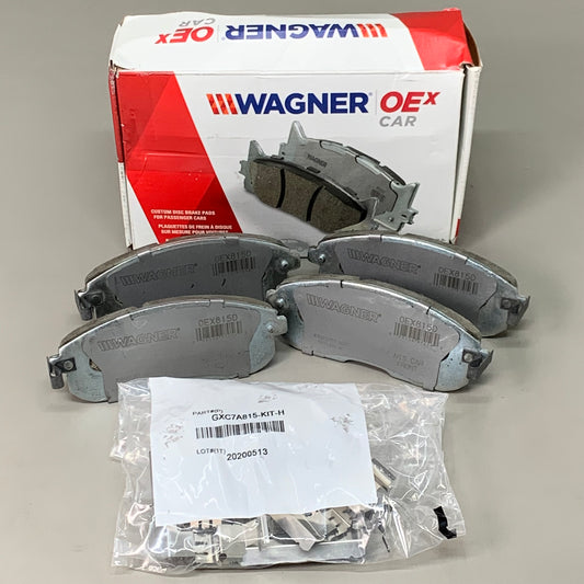 WAGNER OEx Premium Ceramic Disc Brake Pad Set 6" x 2" Grey OEX815D