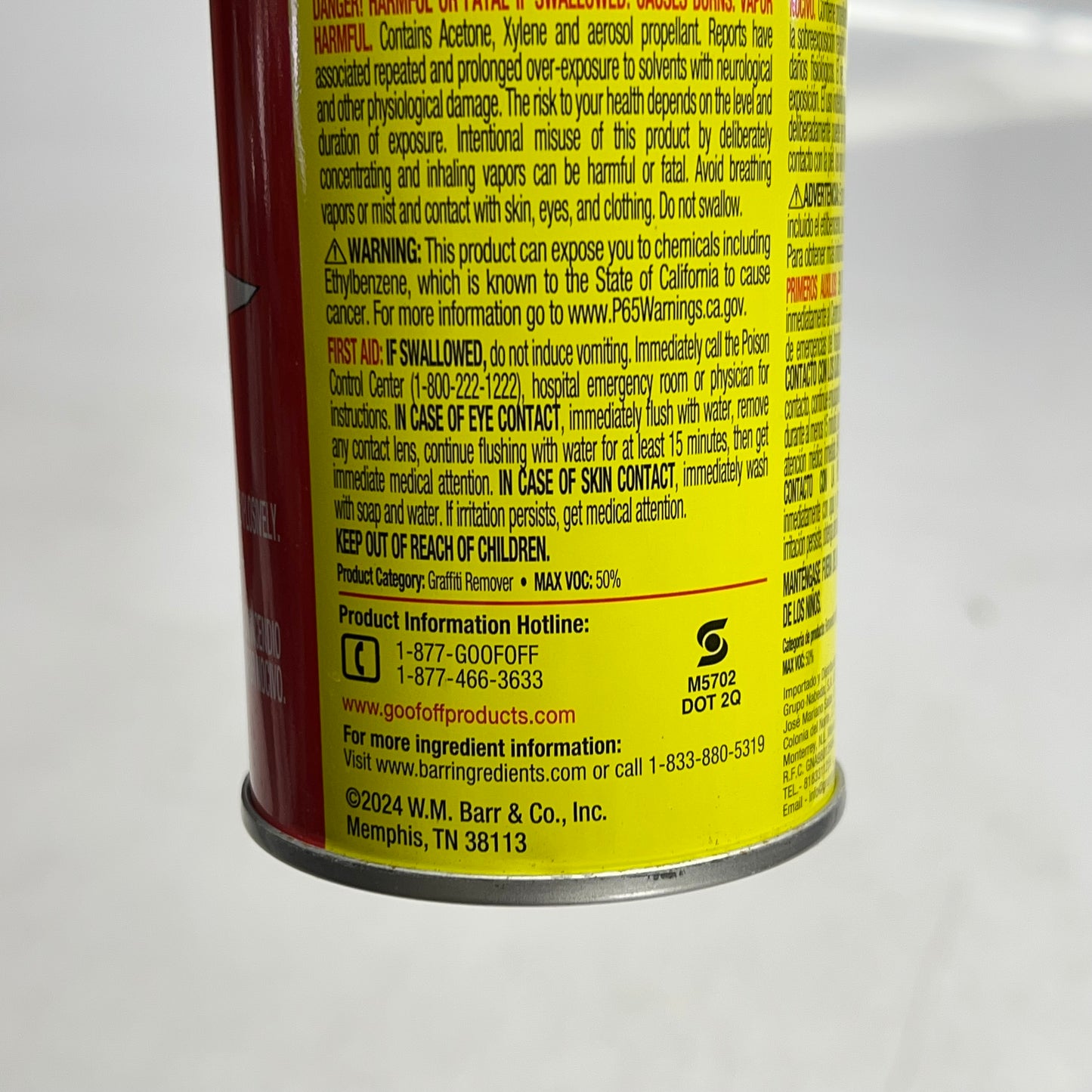 GOOF OFF (2 PACK) Pro Strength Graffiti Remover Gelled Formula Spray 16oz FG673