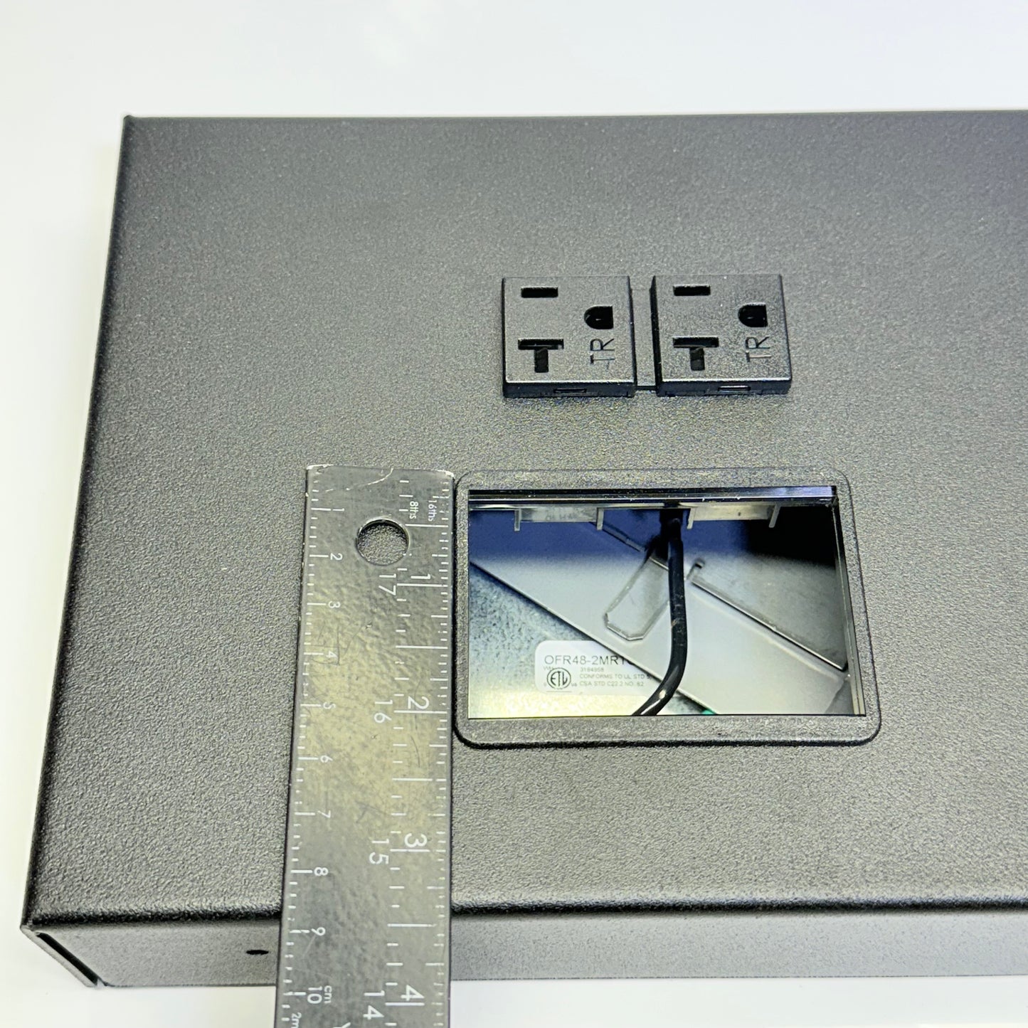 LEGRAND Wiremold OFR48-2MRTC Over Floor 2 Gang Outlet Box Transition Black