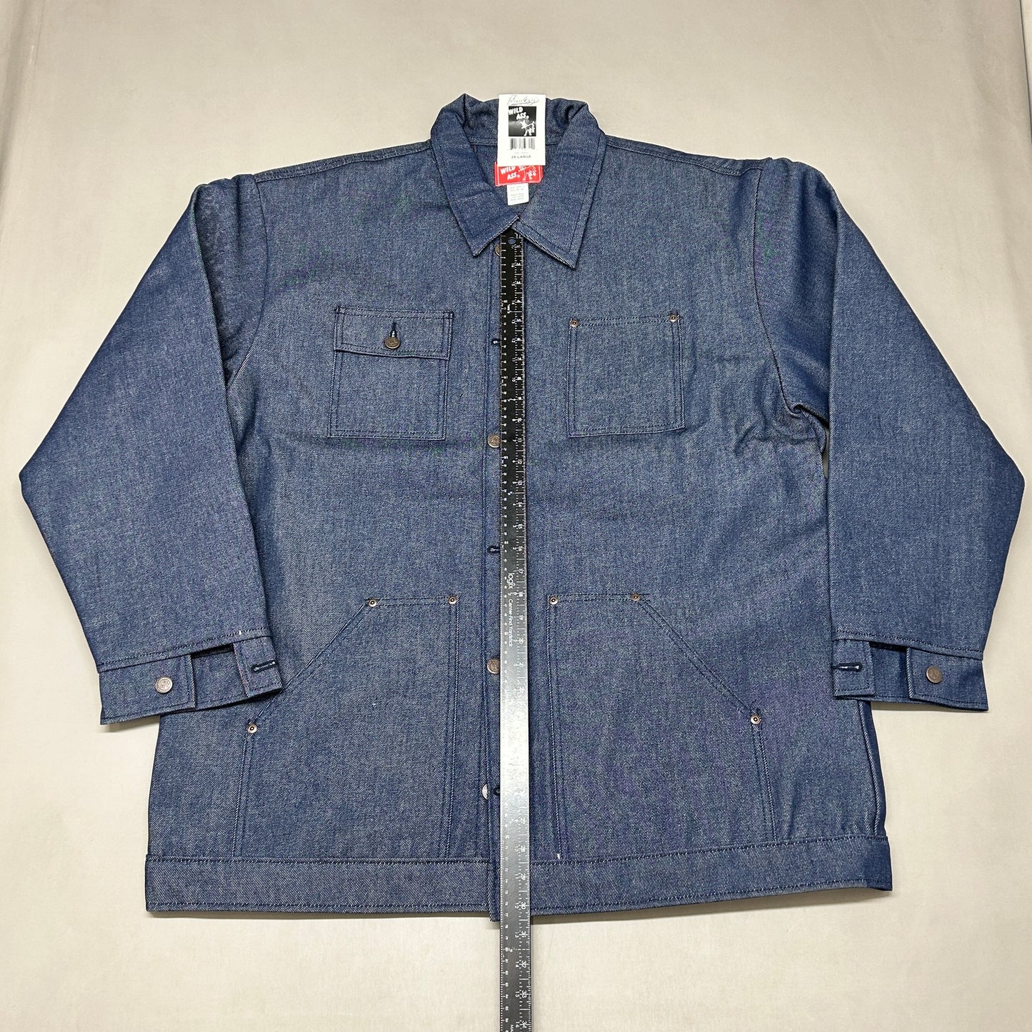 WILD ASS Bailey's Authentic Lined Denim Chore Coat Rigid Sz 2XL Blue 6301111 (New)