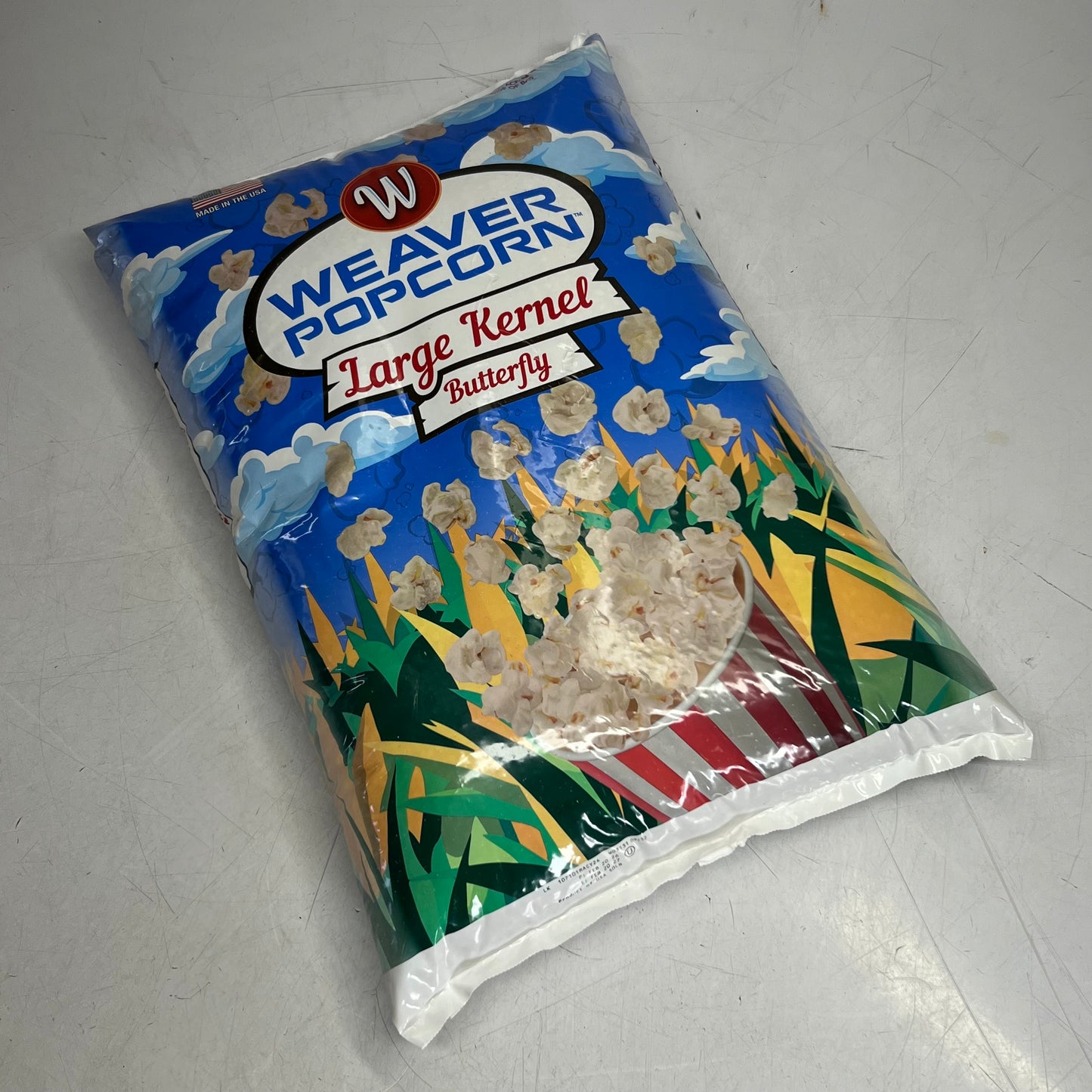 WEAVER POPCORN Large Butterfly Popcorn Kernels 50 lb, White BB 02/27