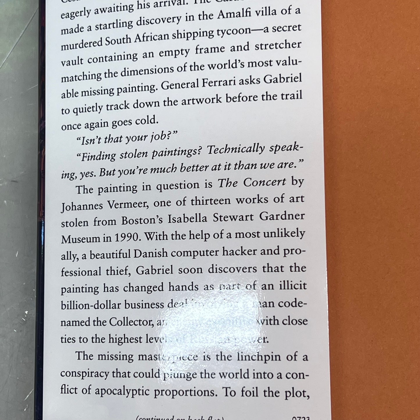 THE COLLECTOR  A Spy Fiction Master Thief Novel By Daniel Silva Hardback Book