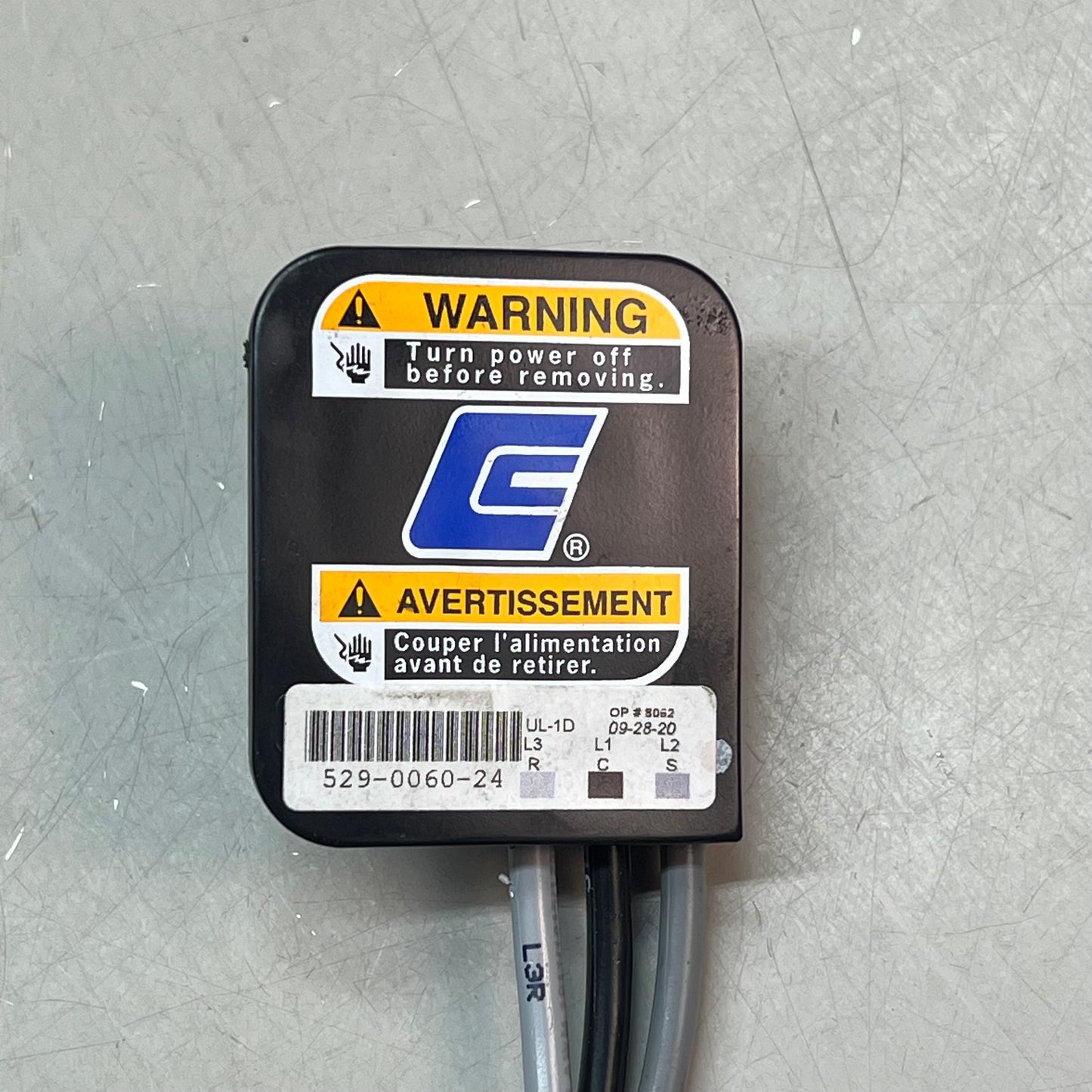 COPELAND Durable Power Cable W/ Molded Plug 43" Grey/Black 529-0060-24