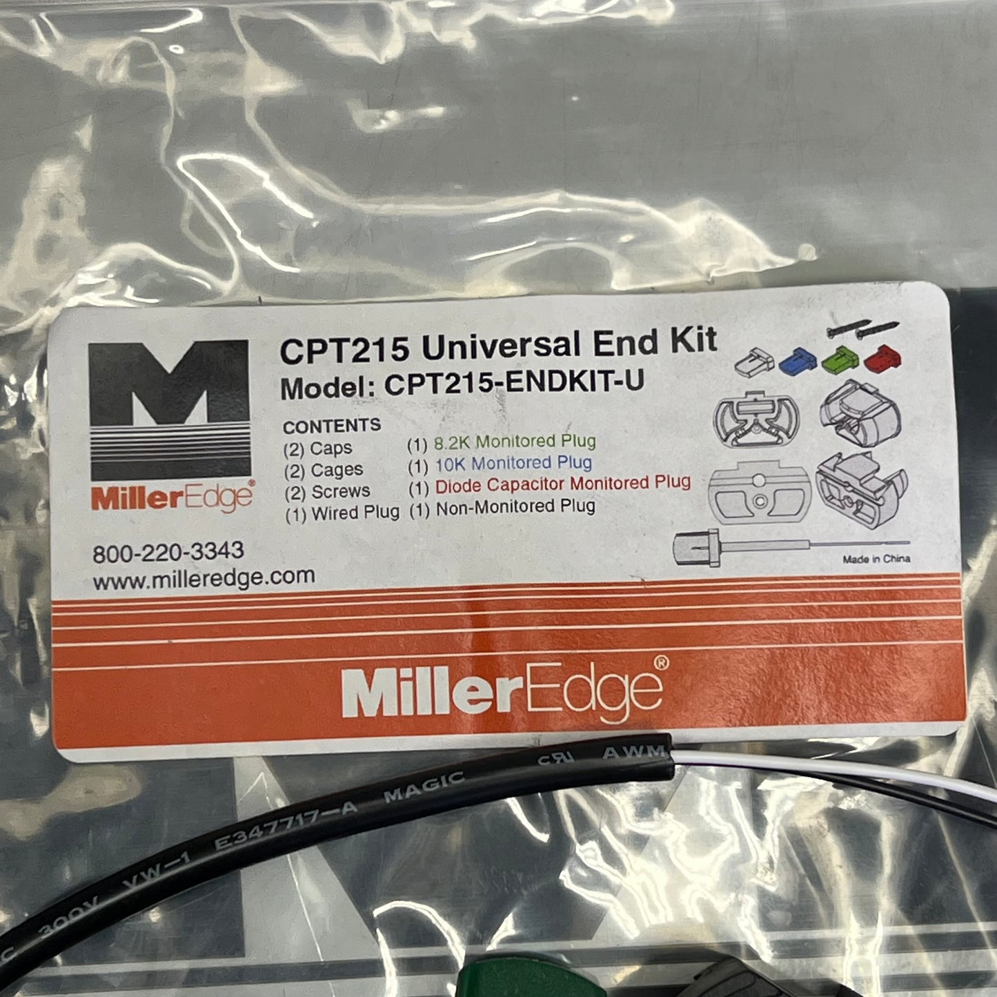 MILLER EDGE CPT Sensing CPT215 Universal End Kit Black CPT215-ENDKIT-U