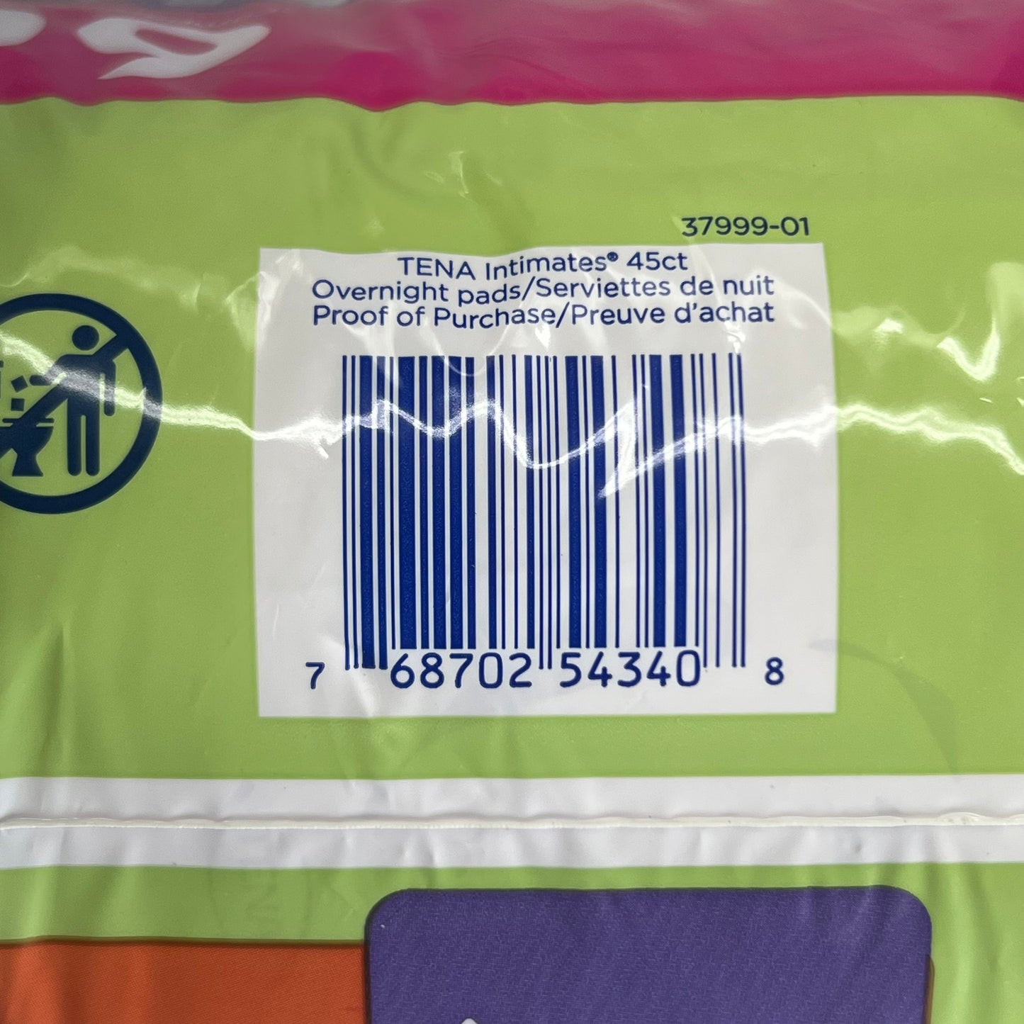 TENA (45 PACK) Overnight Incontinence Pads for Women 45 PACK White 37999-01