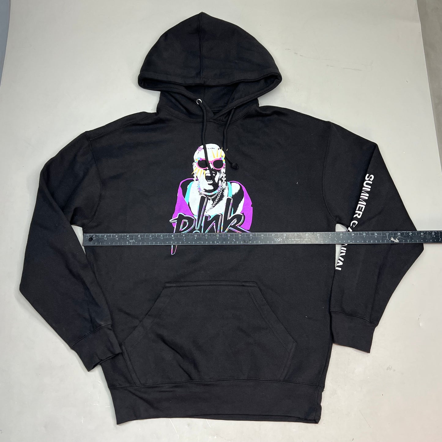 P!NK 2023 Summer Carnival Tour Concert Pull Over Hoodie Women's Sz M Black