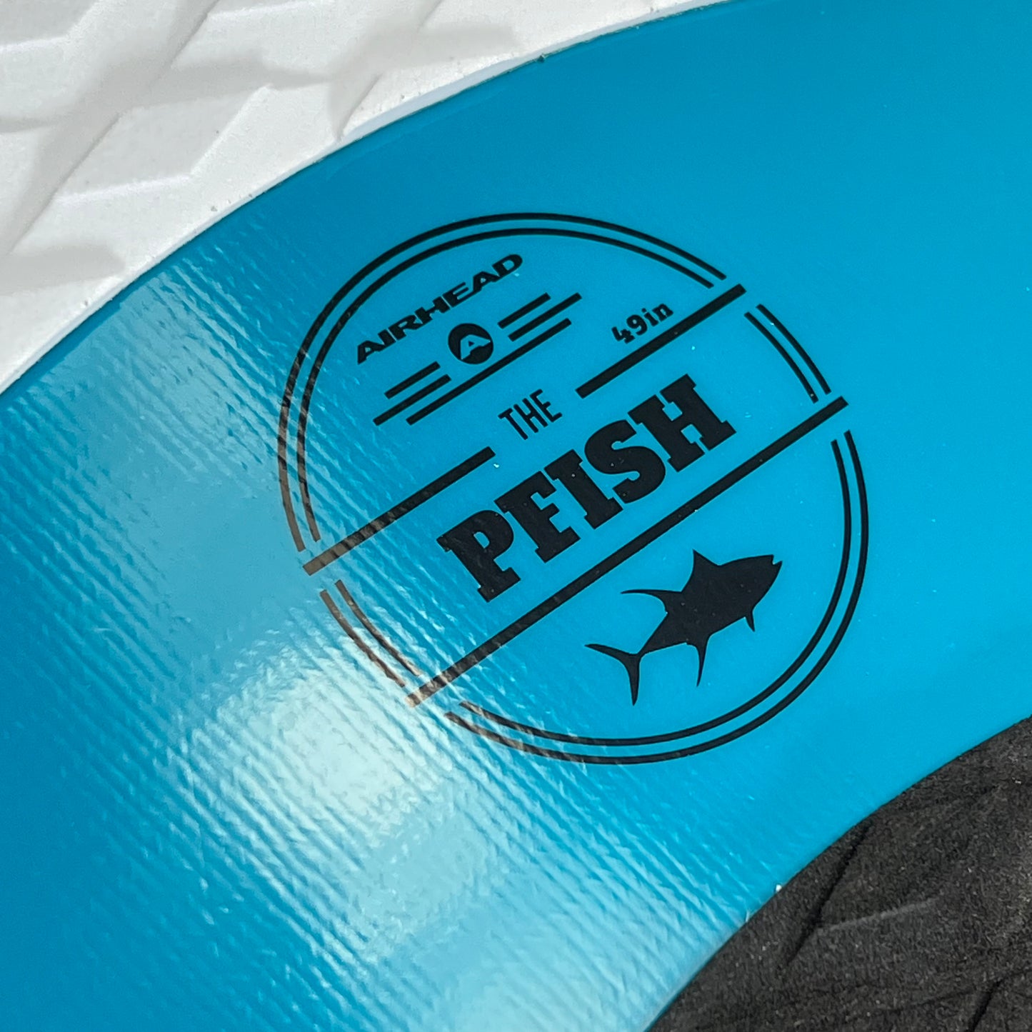 AIRHEAD Pfish Wakesurf Board Full Shape Fishtail Design 49" Blue/White AHWS-F02