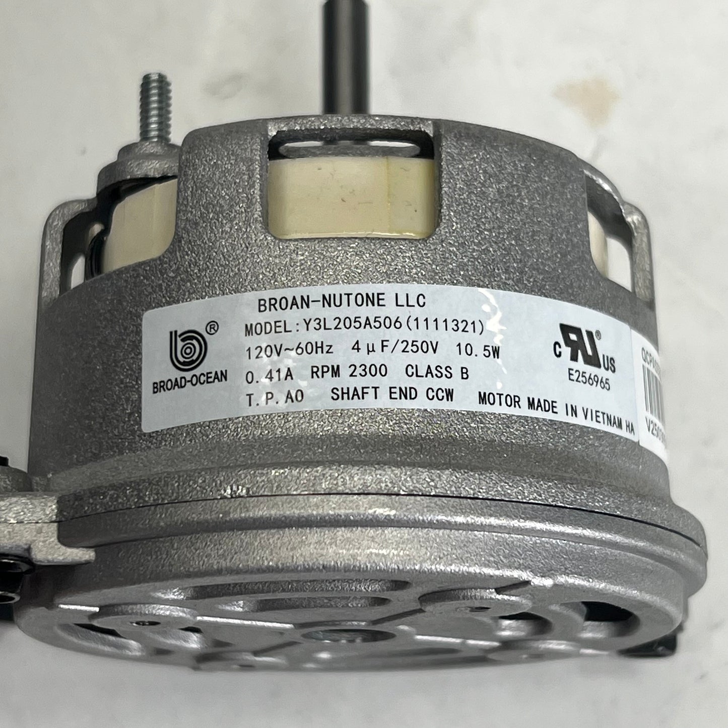 BROAN-NUTONE Genuine Replacement Motor For Exhaust Fans Silver Y3L205A506