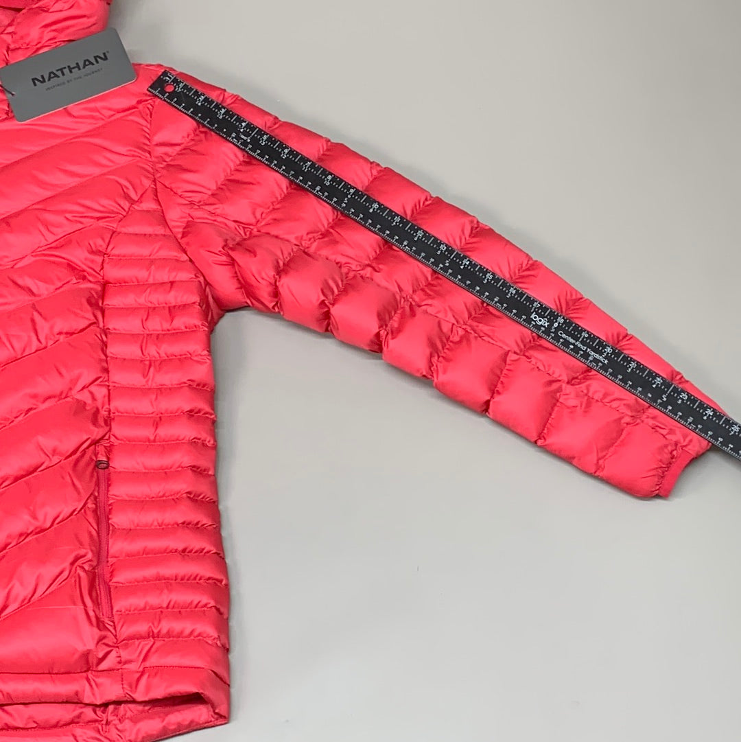 NATHAN Puffer Jacket Pertex Running Women's L Raspberry Wine NS50580-20094-L