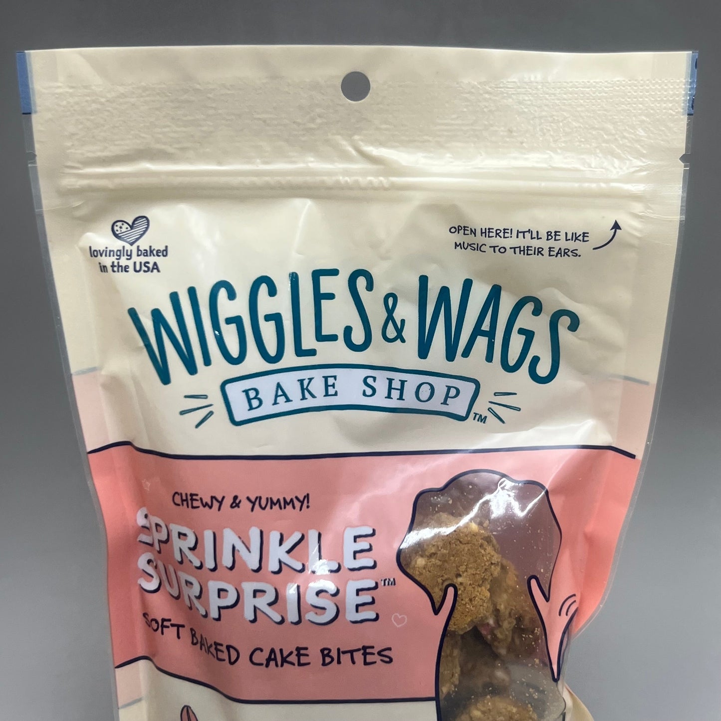 ZA@ WIGGLES & WAGS Sprinkle Surprise (2-PK!) Dog Food Treats 12oz (Exp 3/25) B