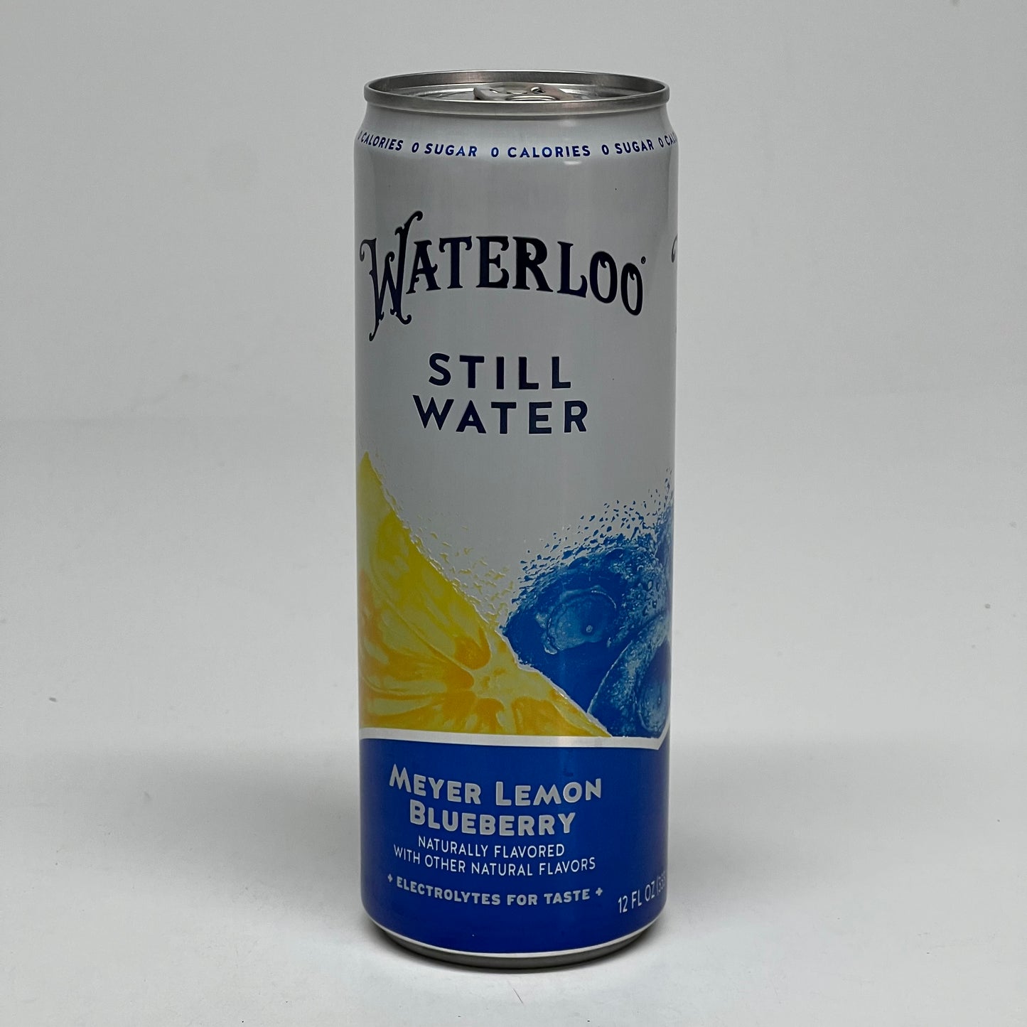 ZA@ WATERLOO (24 PACK) Meyer Lemon Blueberry Still Water 12 fl oz. BB 02/27