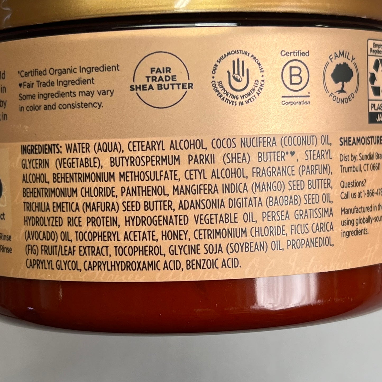 SHEA MOISTURE (2 PACK) Honey & Mafura Oil Intensive Hydration Hair Mask 11.5oz