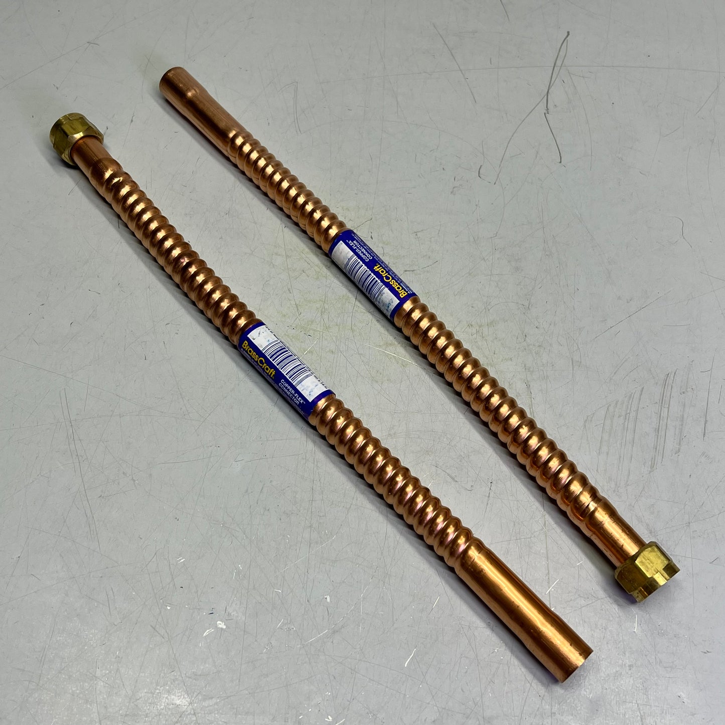 BRASS CRAFT (2 PACK) Copper Corrugated Hose 7/8" OD 3/4" FIPX3/4" Nom 18" L