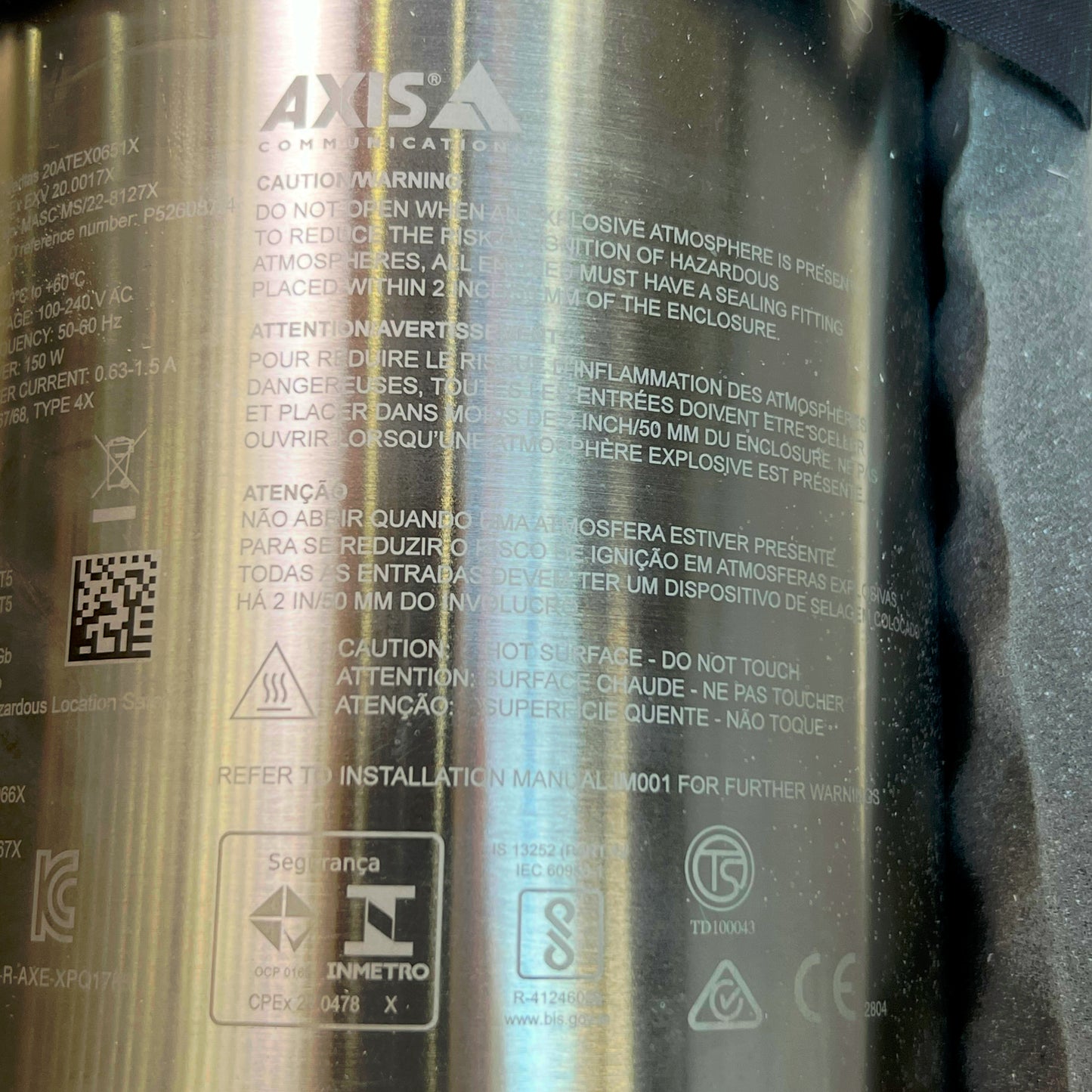 AXIS Globally Certified Explosion-Protected Positioning Network Camera XPQ1785 02278-501-01 (Pre-Owned)