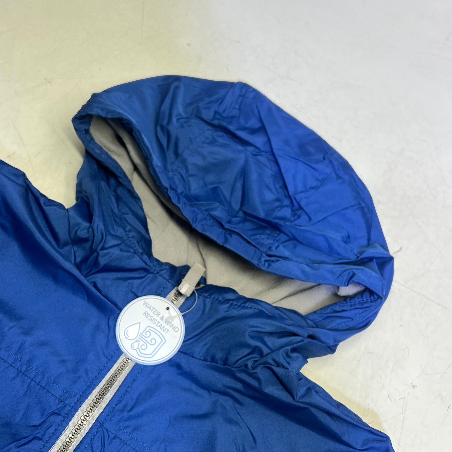 WHALES TAIL PERFORMANCE  Fleece Lined Windbreaker Jacket Boy's Sz 16/18 Blue