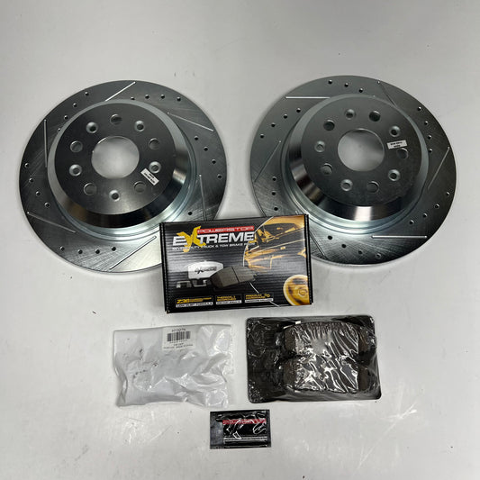 POWER STOP Drilled & Slotted Truck & Tow Brake Update Kit Rear for Jeep K7942-36