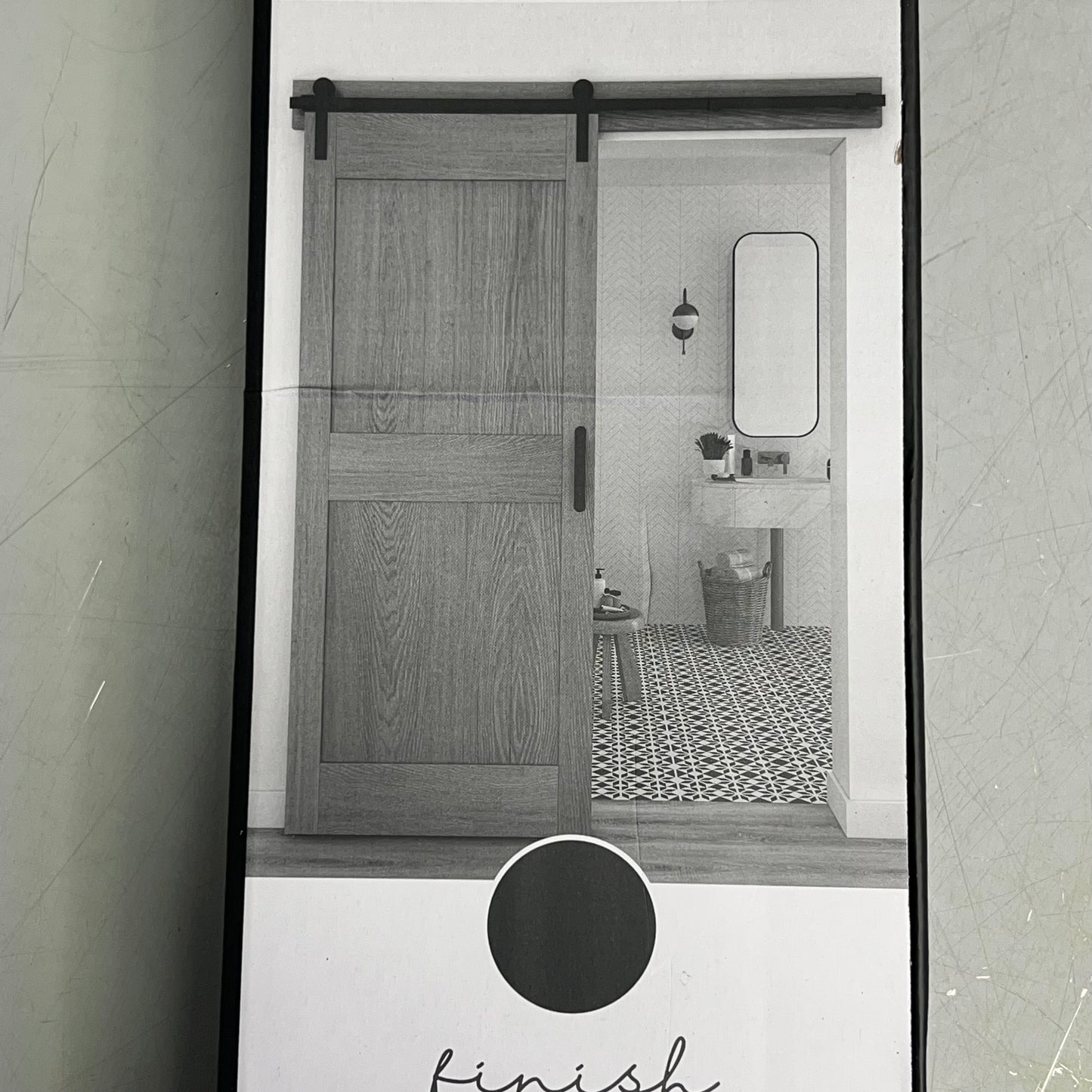 NATIONAL HARDWARE Steel Builder Barn Door Kit 72" L Track Matte Black N700-001