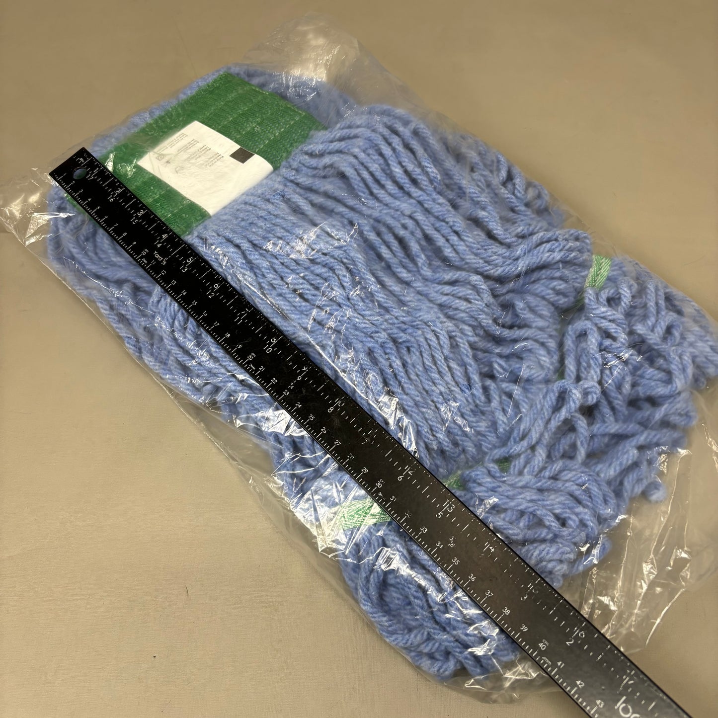 ZA@ KEITH KITCHEN ESSENTIALS (2 PACK) Looped End Mop Head 4-Ply Yarn 5"W Band Blue As-is 889196