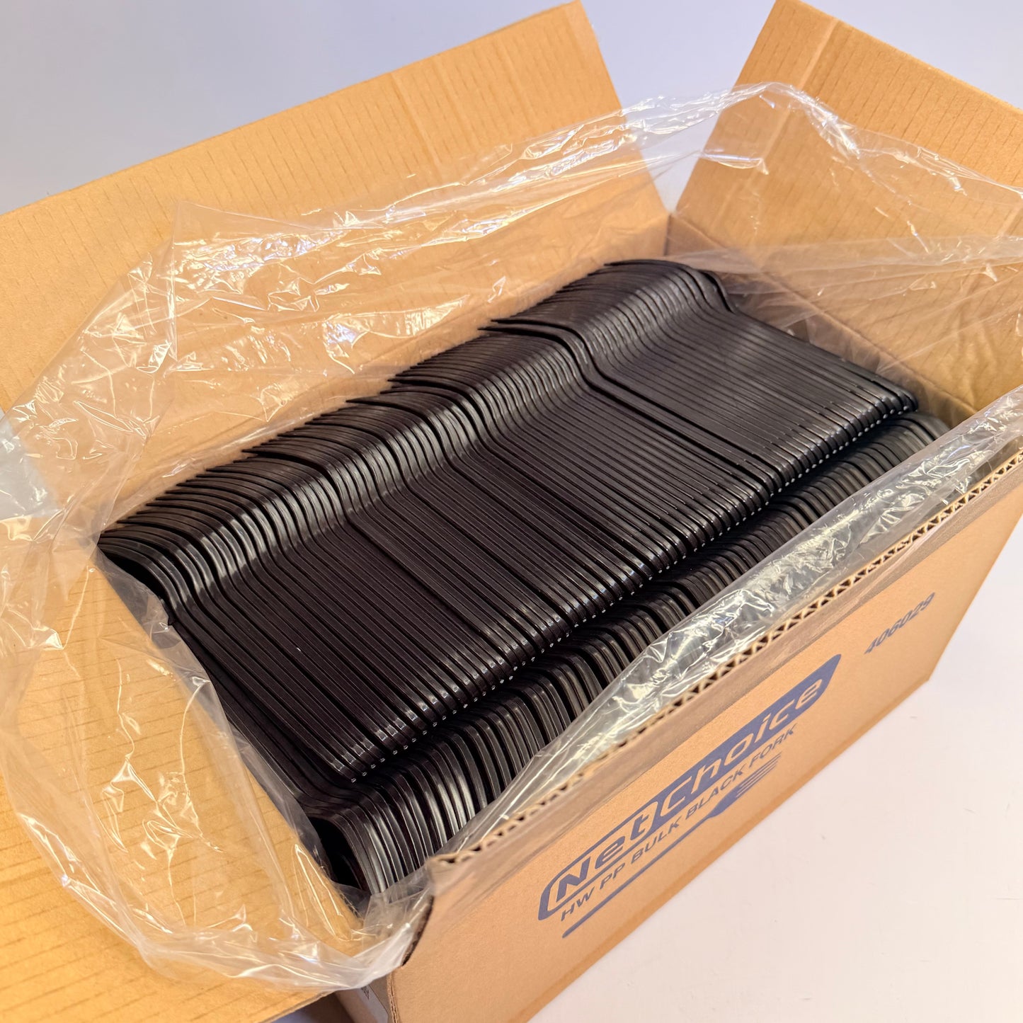 ZA@ NETCHOICE (Box Of 1000) Black Fork Heavy Weight Polypropylene 406029 D