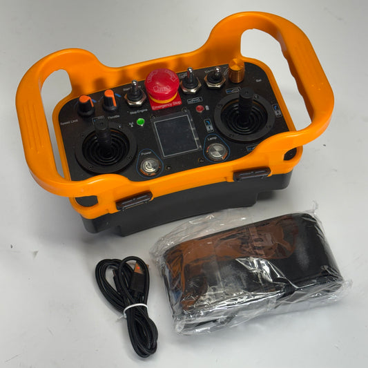Heavy Machinery Radio Remote Control Belly Box for Concrete Pumps & Cranes Sz 7"L x 5"W x 5"H Orange