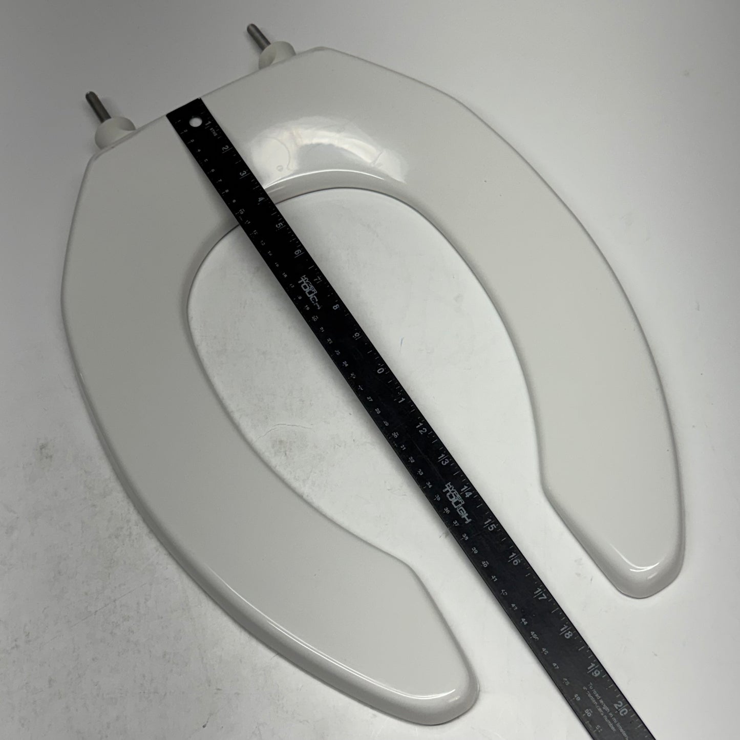 OLSONITE White Plastic Toilet Seat & Cover Sz 18"L x 14"W - 10SSCT 000