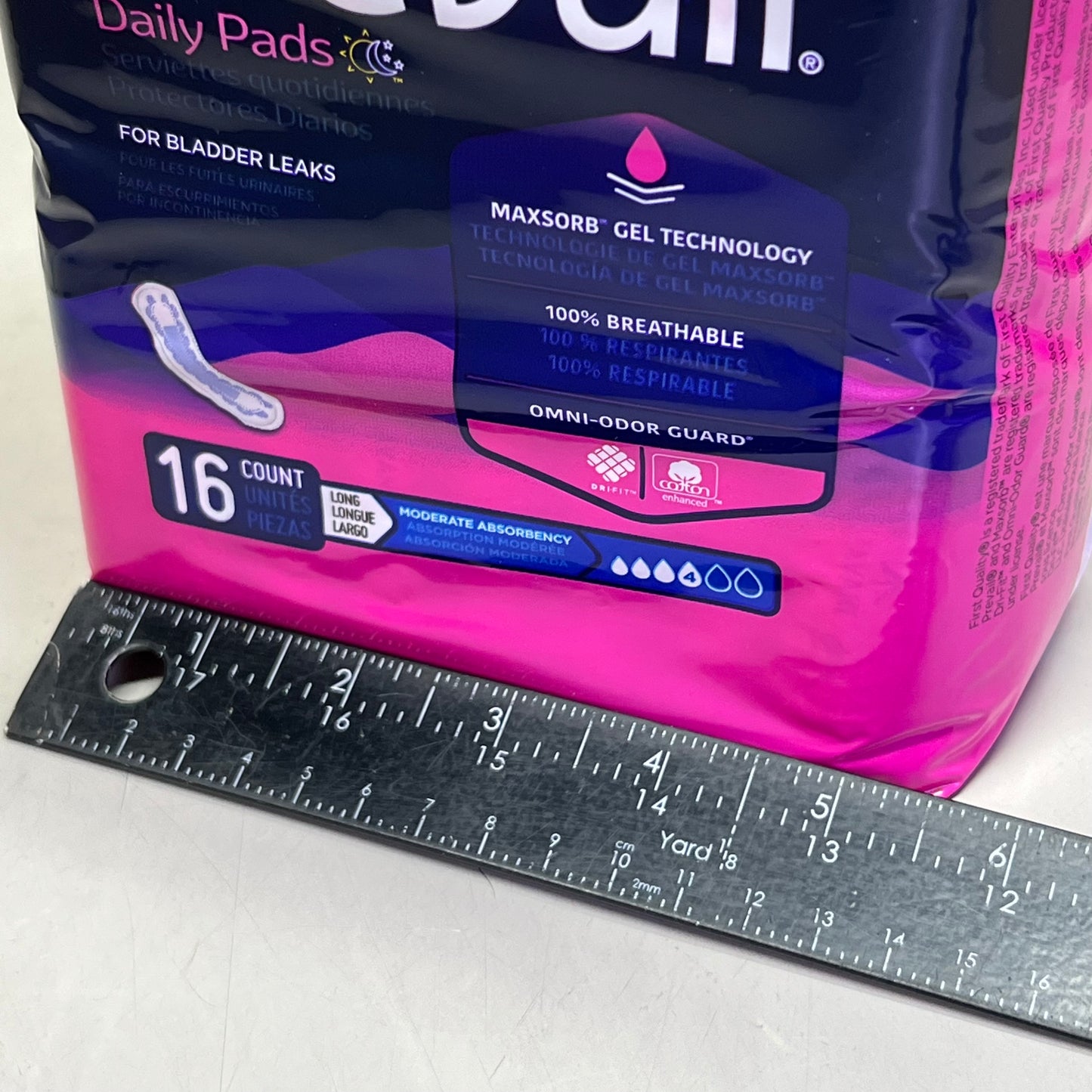 PREVAIL (144 Count) Daily Pads L White BC-013