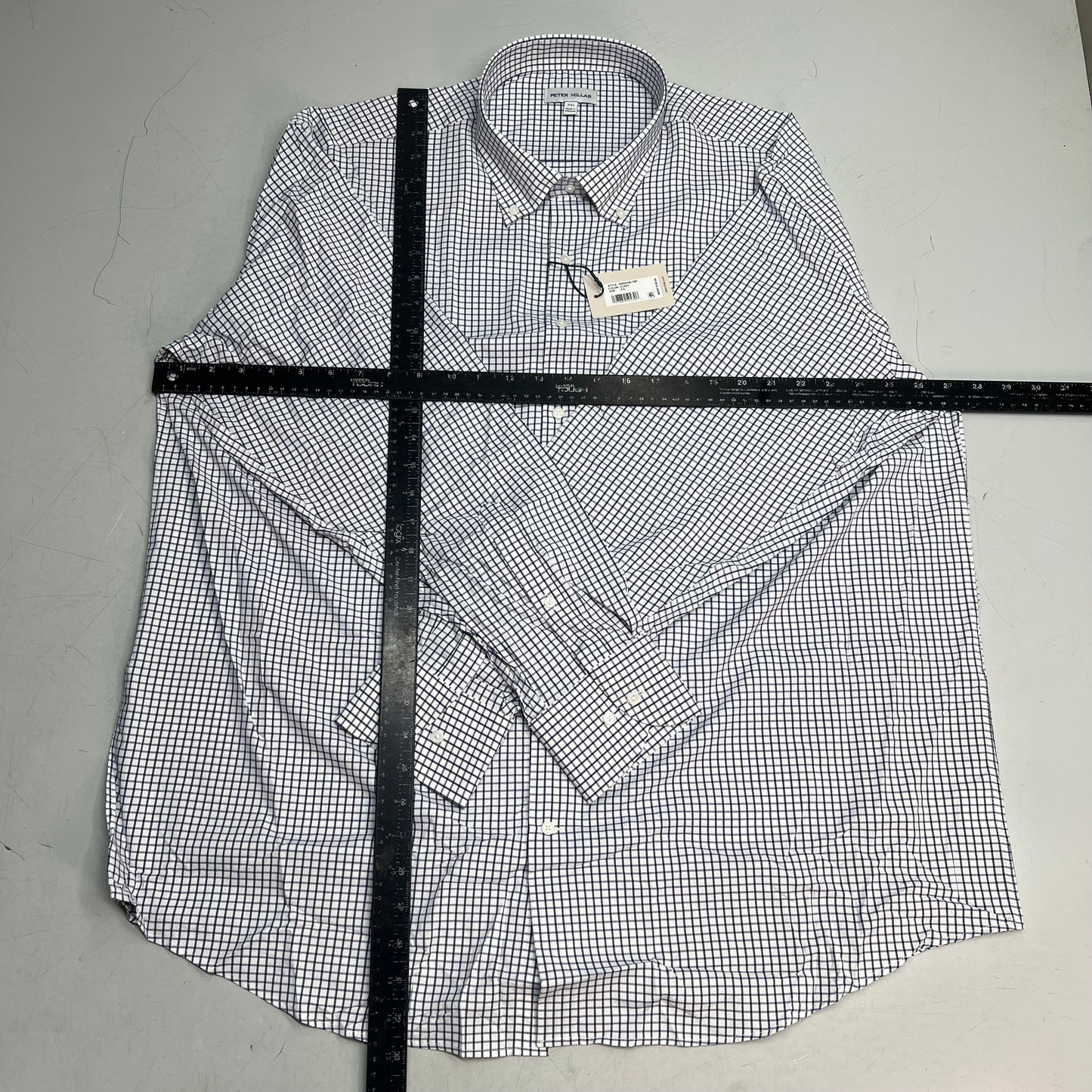 PETER MILLER Hanford Performance Twill Sport Shirt Men's Sz XXL Classic Navy