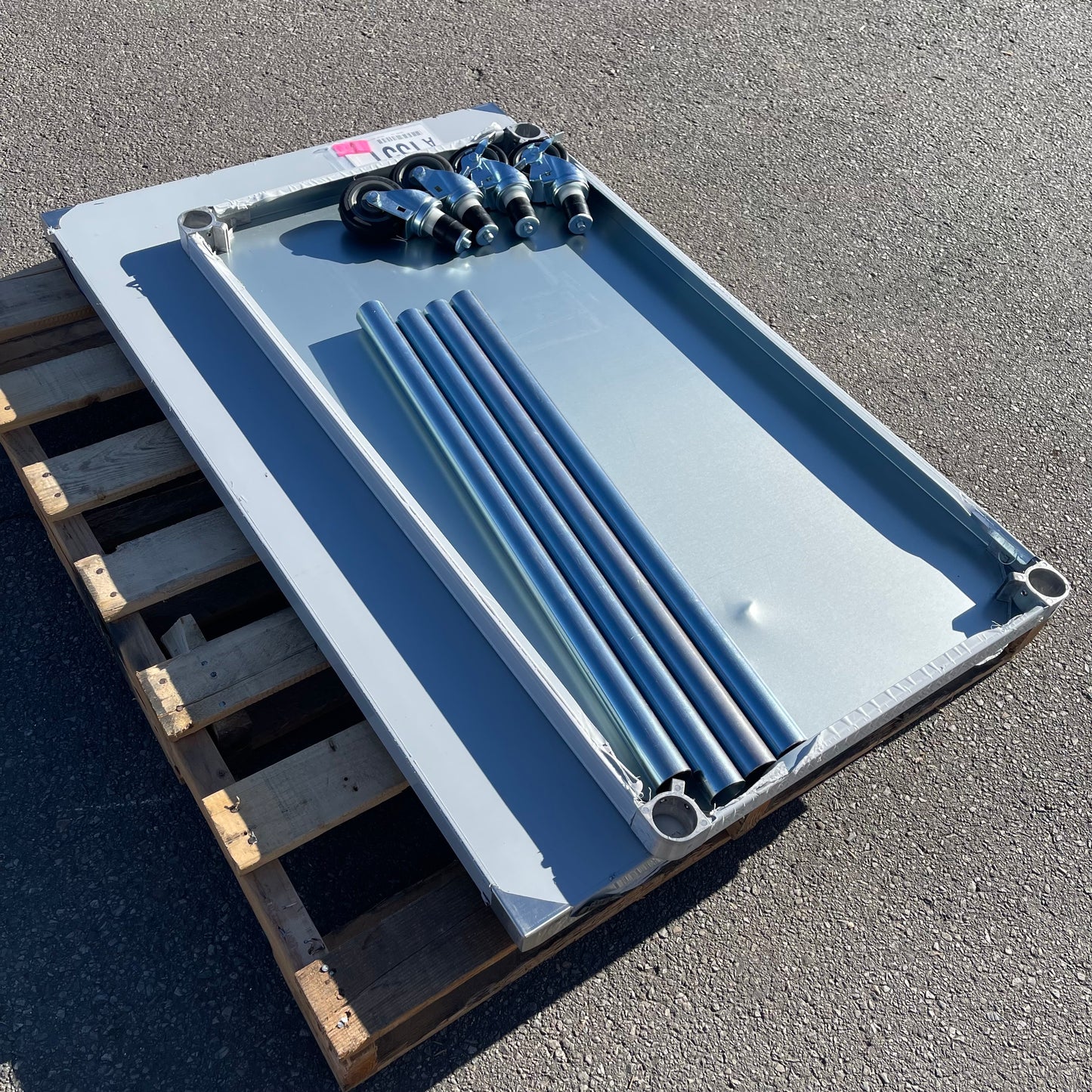 ZA@ Pallet of AERO Work Table & Casters w/o Splash Stainless Steel 3TG-3048-MCM ~40 lbs (AS-IS)