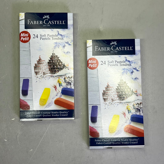 FABER-CASTELL (2 PACK, 24 PIECES EACH) Soft Pastels Mini Petit Assorted Colors