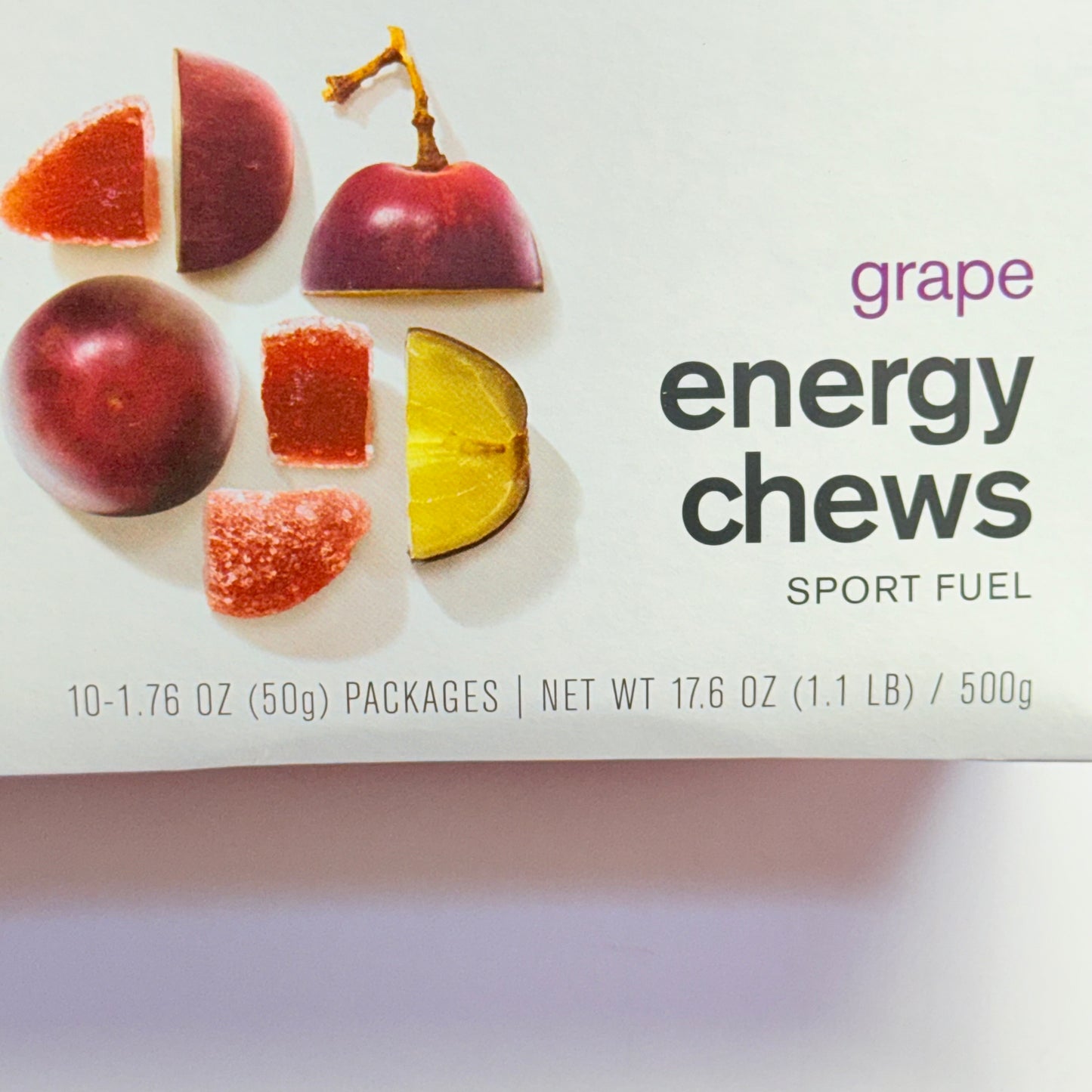 ZA@ SKRATCH (10 PACK) Grape Energy Chews 1.76 Oz BB 01/27 (New - Dented Box)