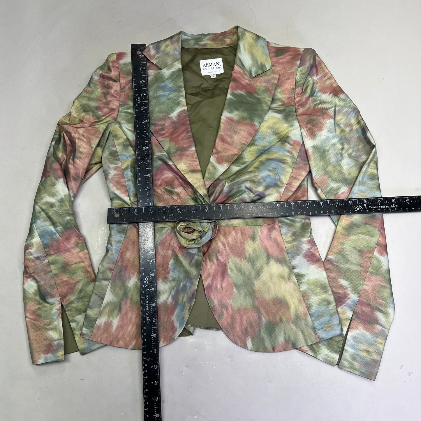 ARMANI COLLEZIONI Floral Print Blazer w/ Button Rose Women's Sz 4 (Pre-Owned)