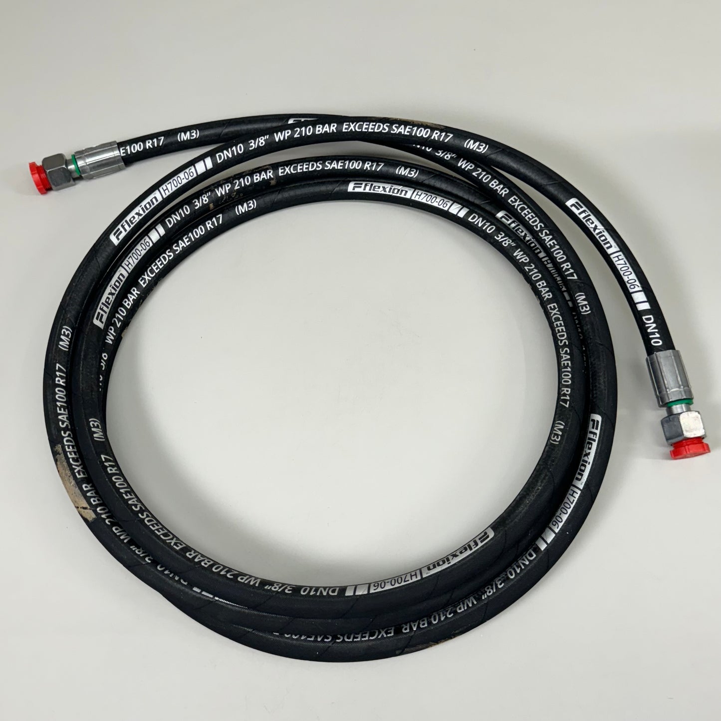 FLEXION Hydraulic Hose WP 210 BAR DN10 SAE100 R17 3/8" 1 ft H700-06