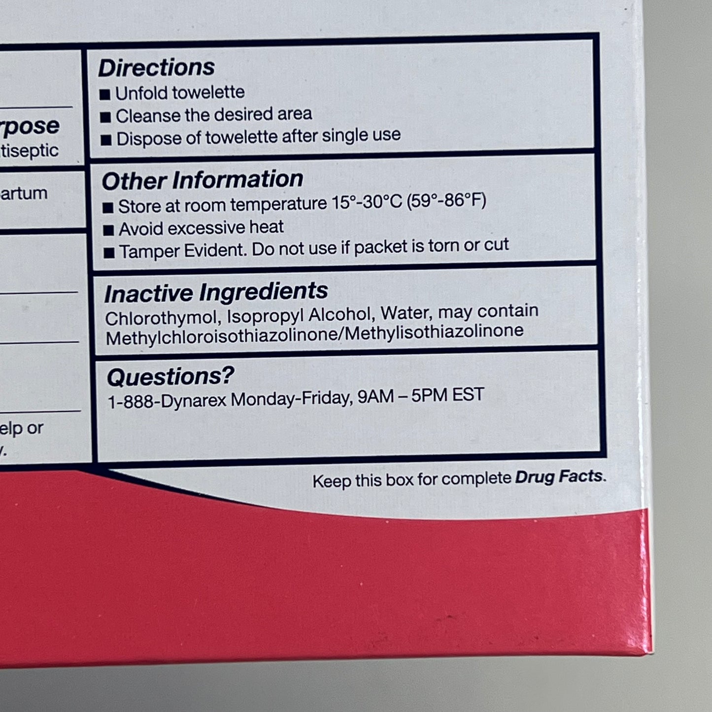 ZA@ DYNAREX (5 PACK, 100 EACH) Obstetrical Cleansing Towelettes 5"x7" White 1302 BB 03/29 C